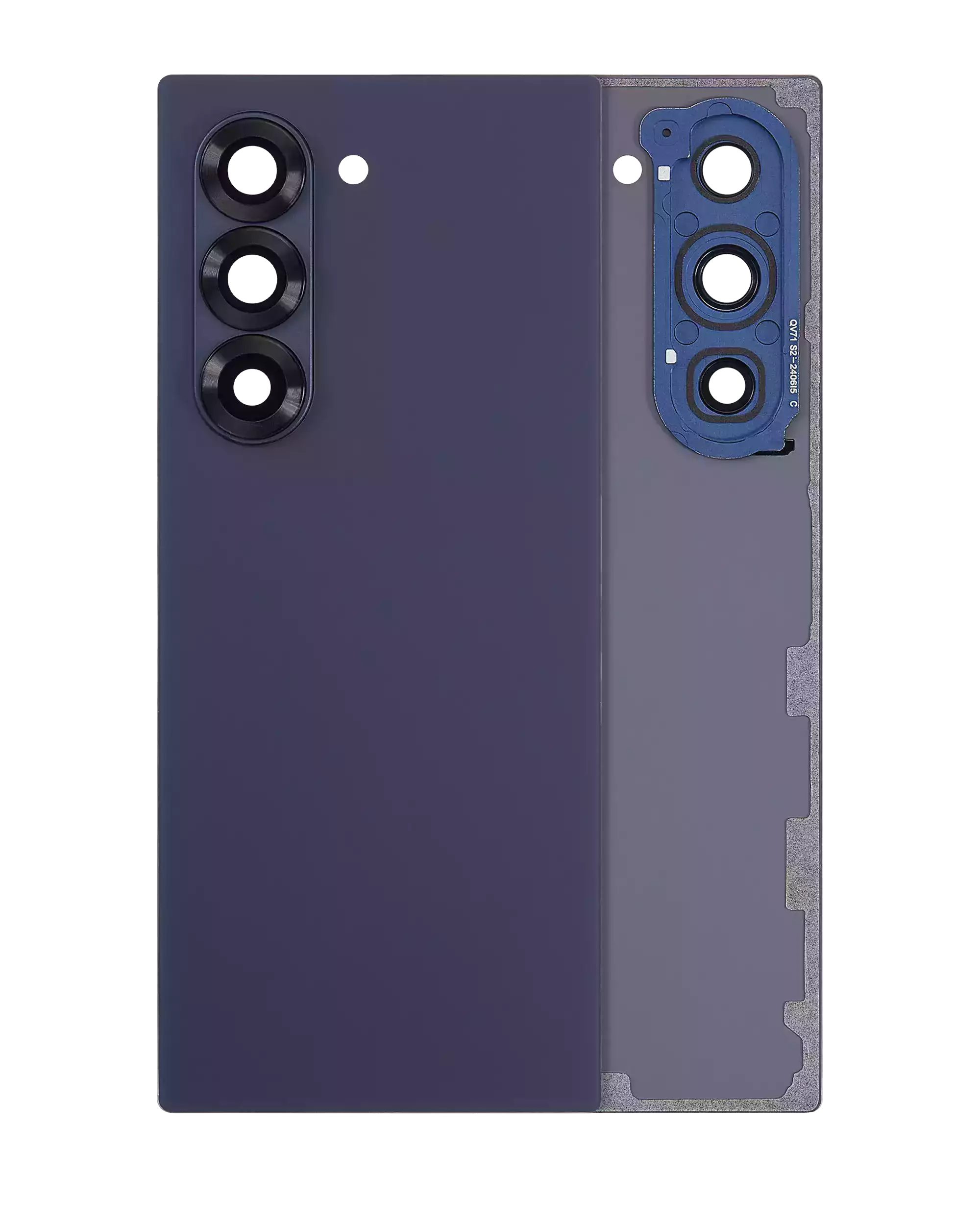 Back Cover Glass With Camera Lens Compatible For Samsung Galaxy Z Fold 6 5G (Aftermarket Plus) (Navy)