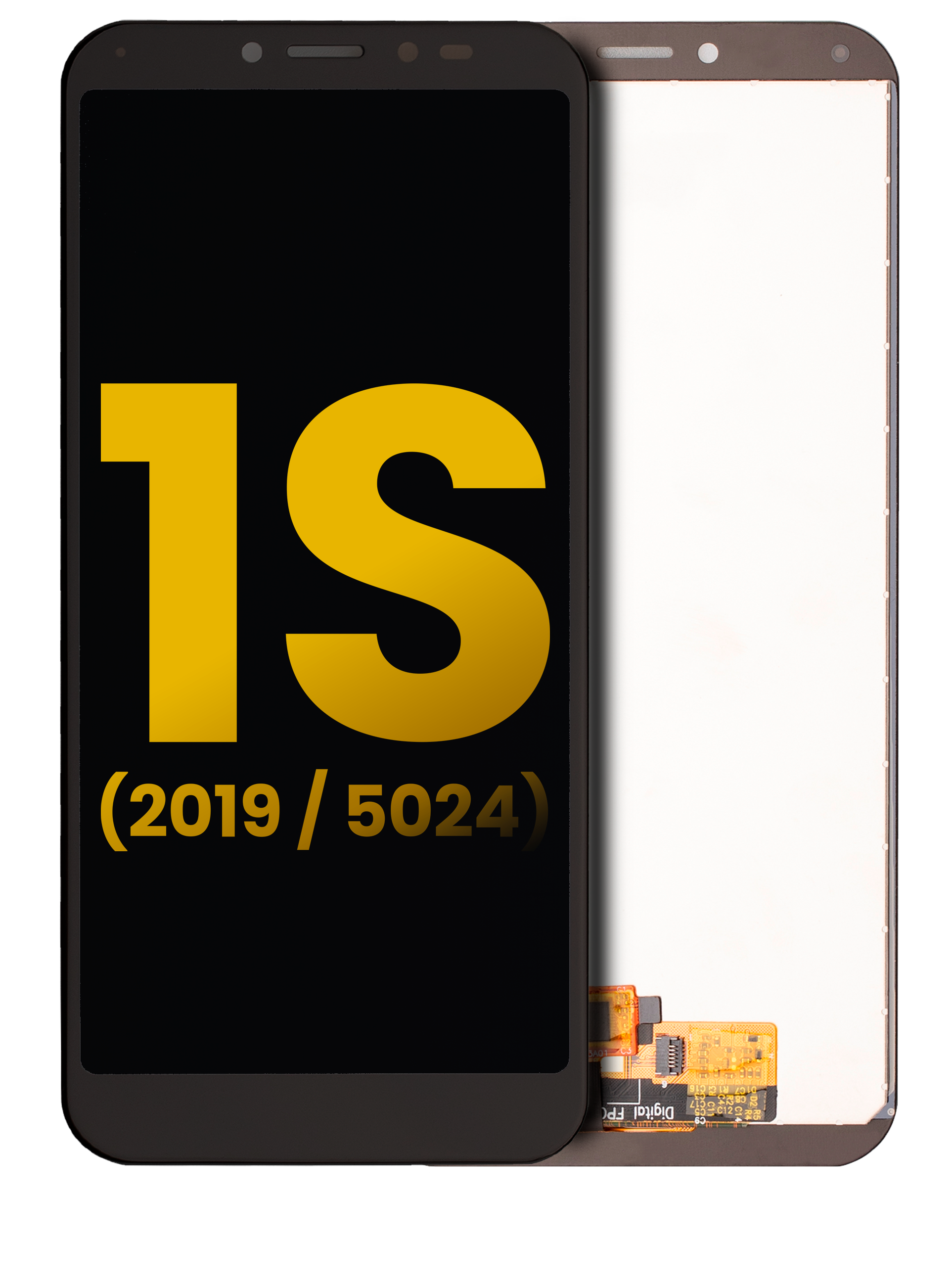 Lcd Assembly Without Frame Compatible For Alcatel 1S (5024 / 2019) (Refurbished) (Black)