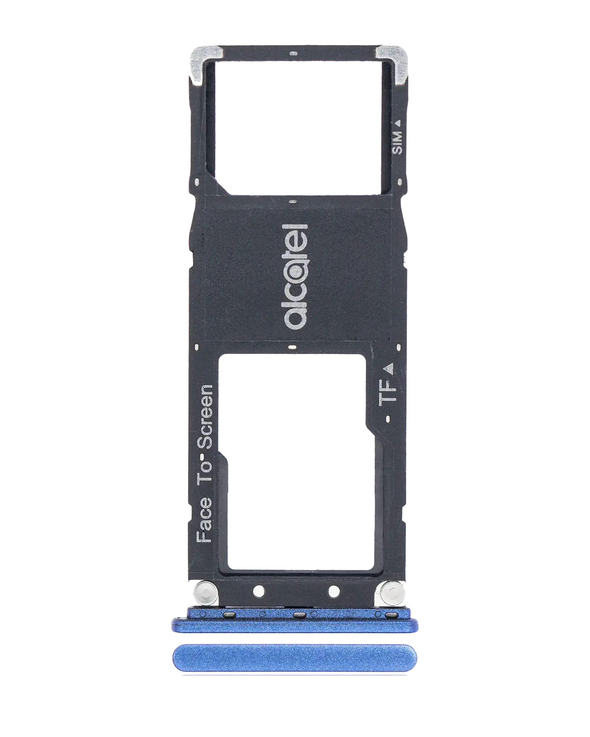 Single Sim Card Tray Compatible For Alcatel 3C (5026 / 2018) (Blue)