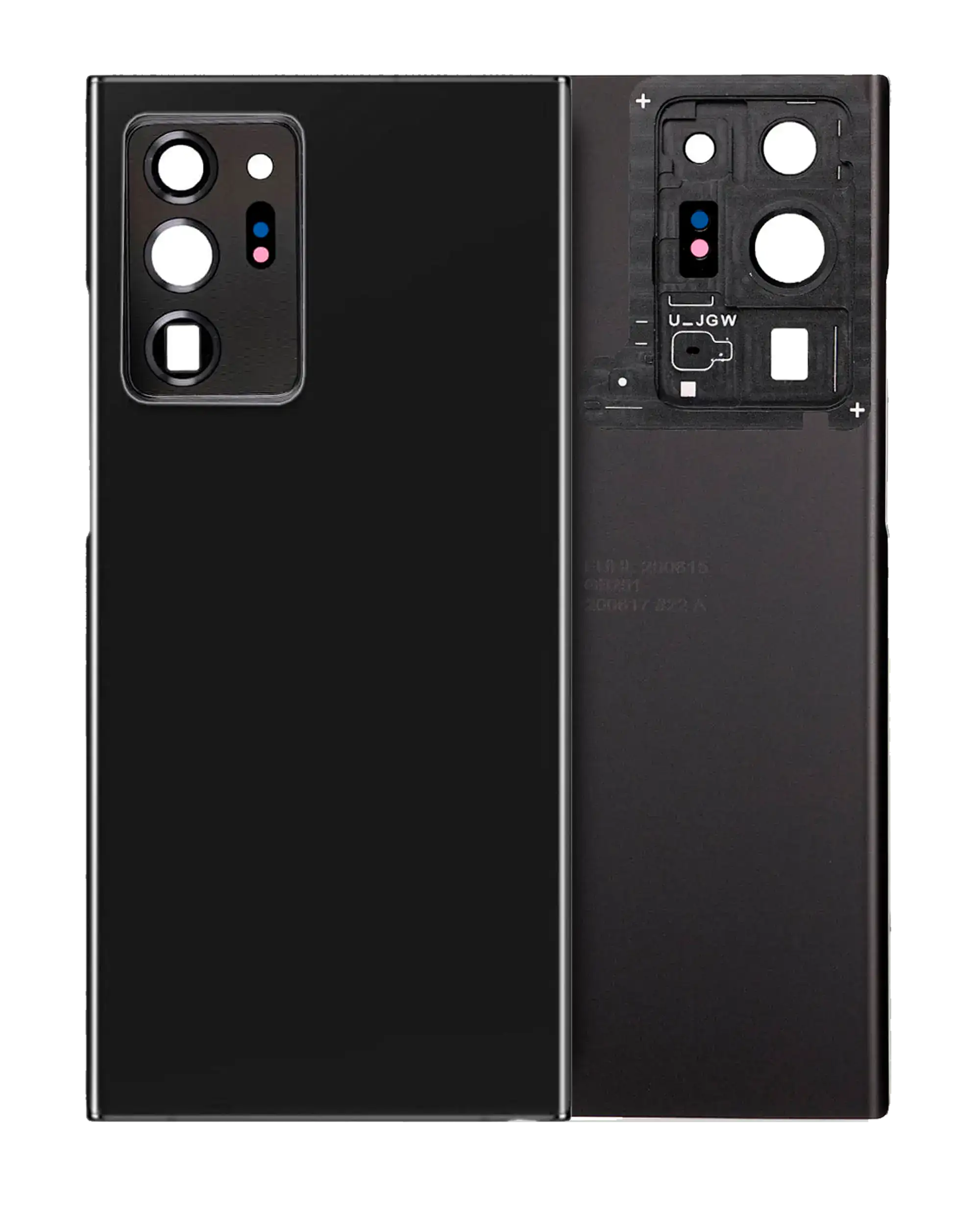 Back Cover Glass With Camera Lens Compatible For Samsung Galaxy Note 20 Ultra (No Logo) (Aftermarket Plus) (Mystic Black)