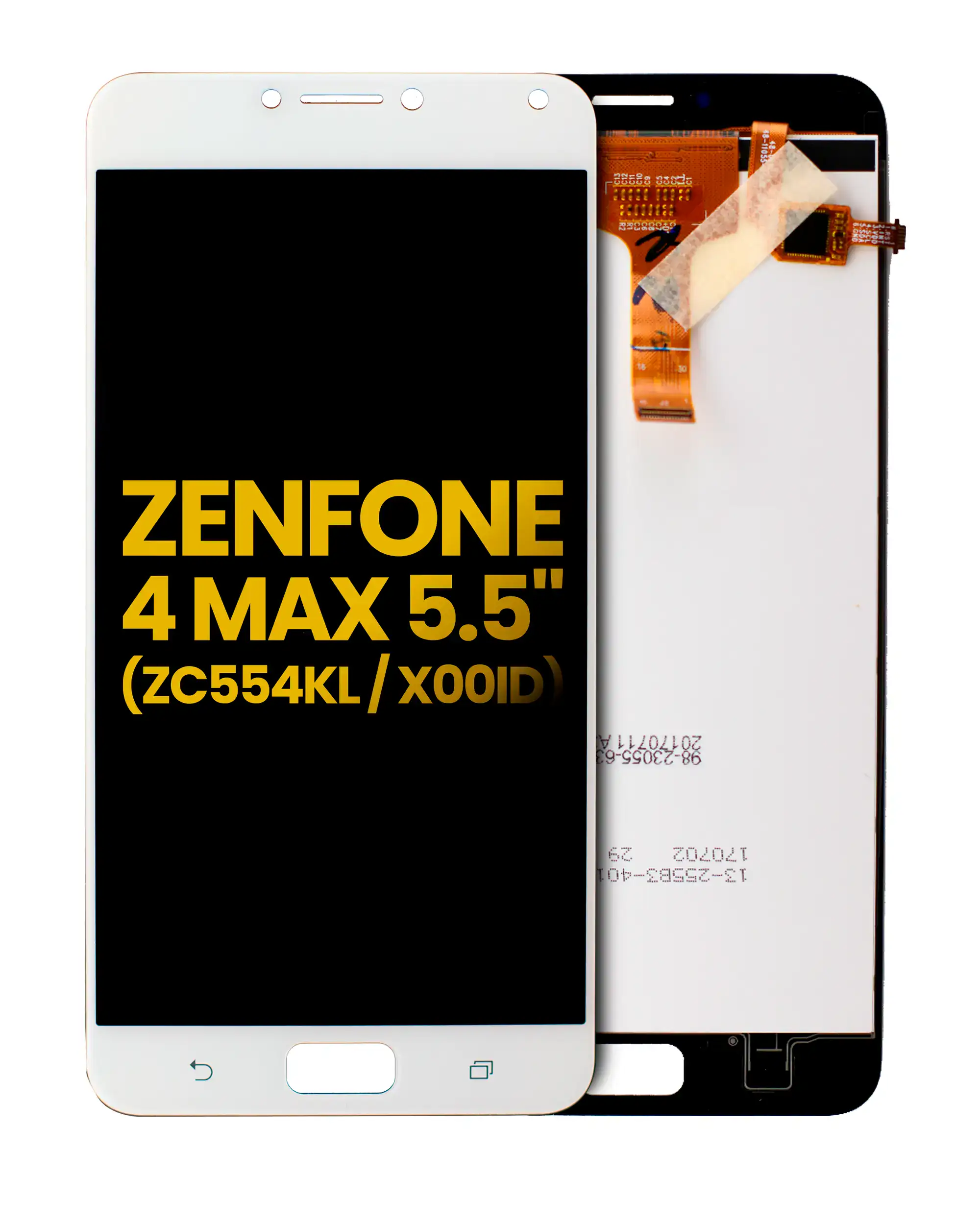 Lcd Assembly Without Frame Compatible For Asus Zenfone 4 Max Pro / Zenfone 4 Max Plus (Zc554Kl / 2017) (Refurbished) (White)