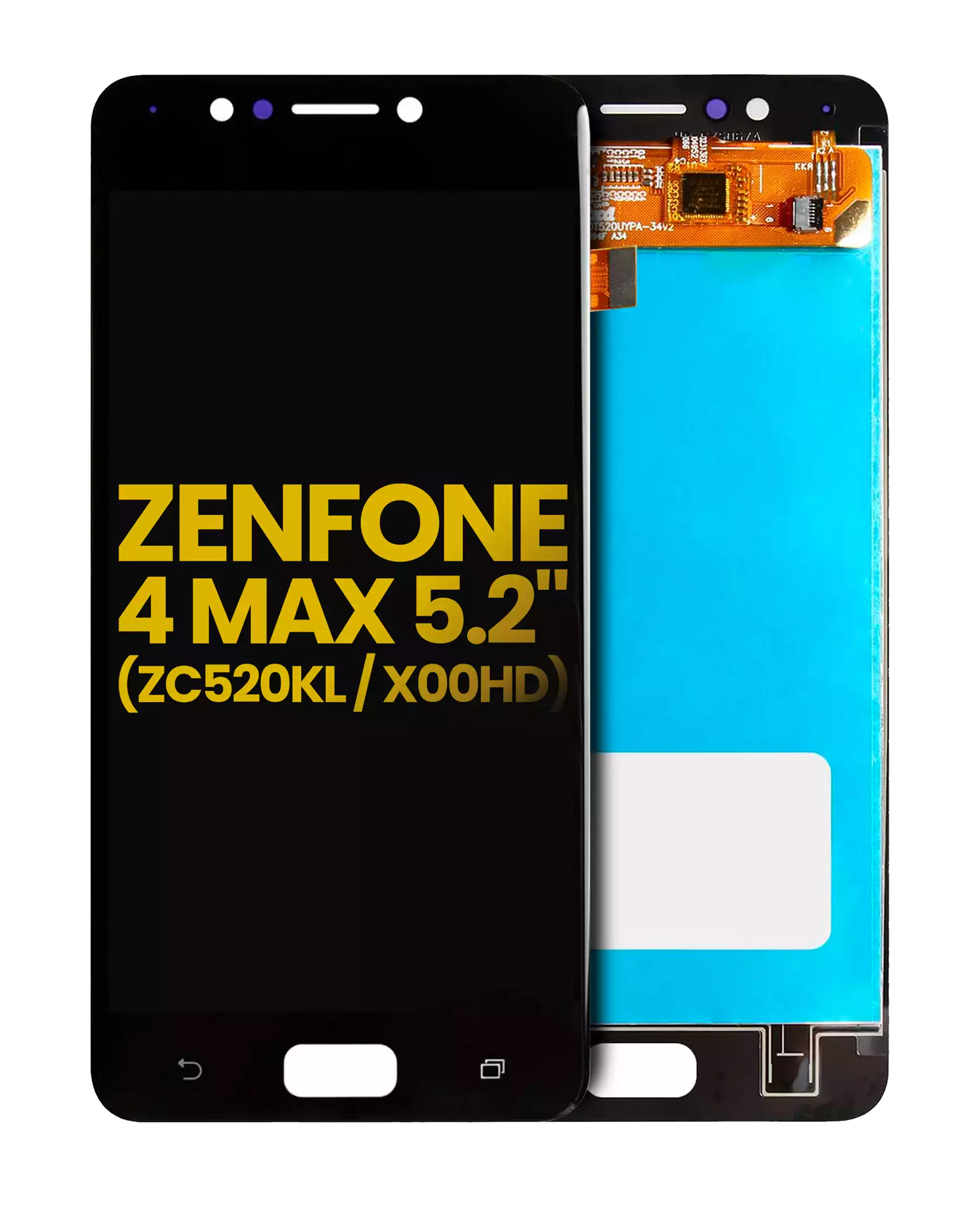 Lcd Assembly Without Frame Compatible For Asus Zenfone 4 Max 5.2" (Zc520Kl / 2017) (Refurbished) (Black)