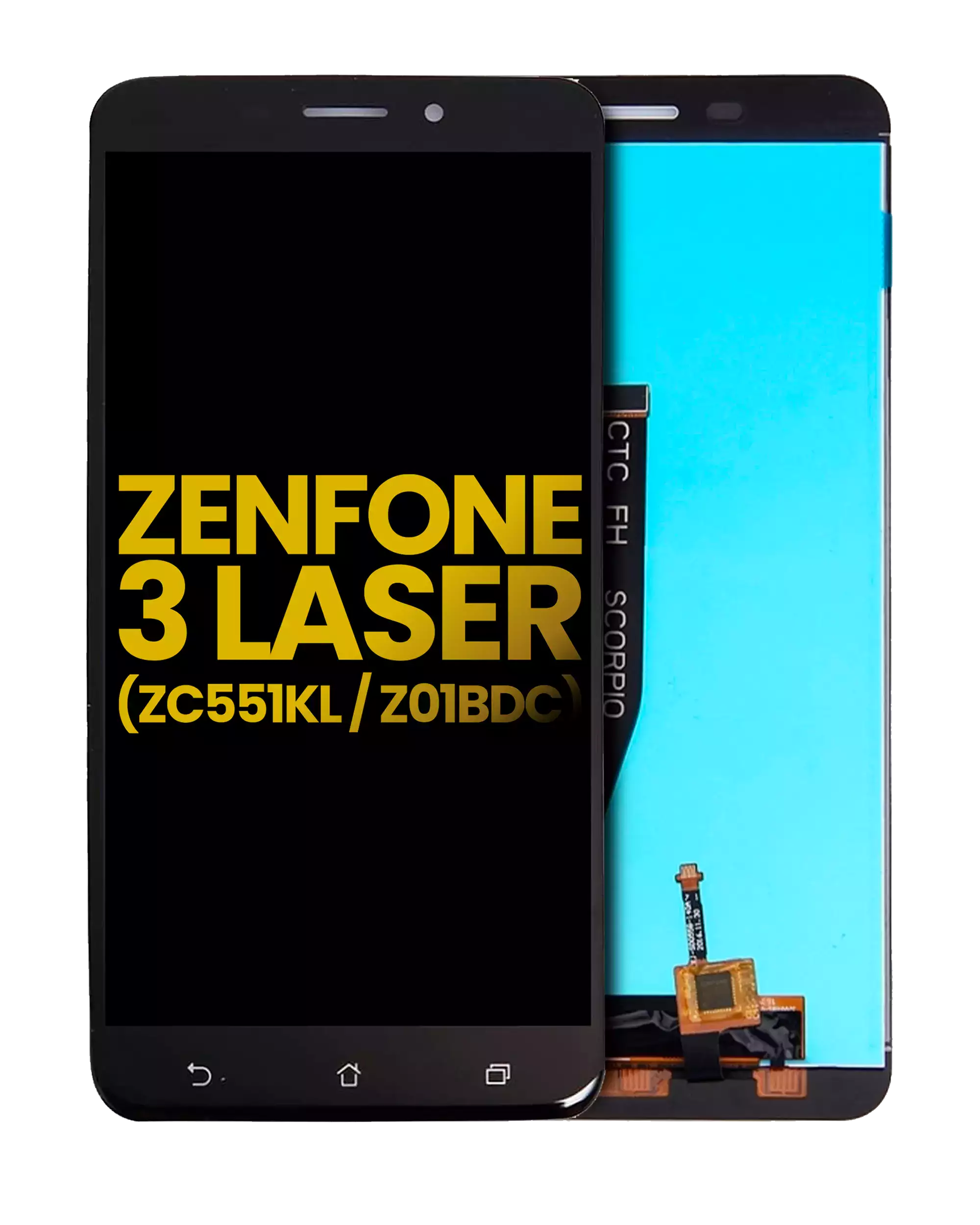 Lcd Assembly Without Frame Compatible For Asus Zenfone 3 Laser (Zc551Kl / 2016) (Refurbished) (Black)