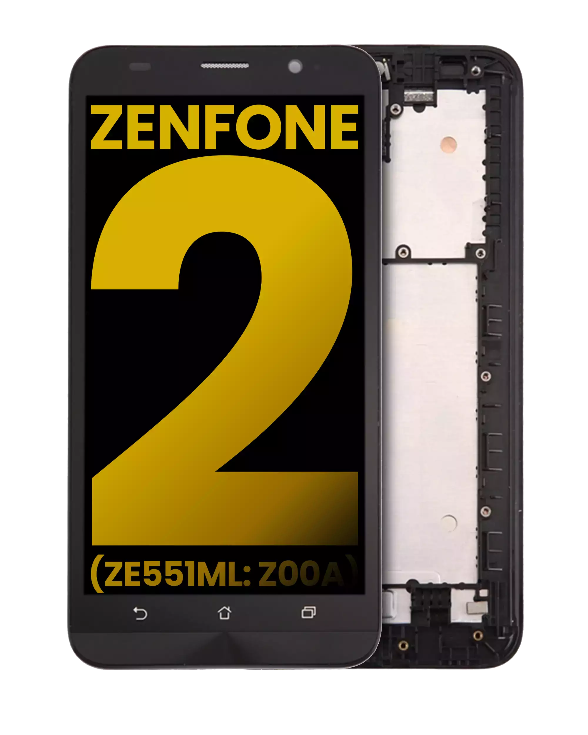 Lcd Assembly With Frame Compatible For Asus Zenfone 2 5.5" (Ze551Ml: Z00A) (Black)