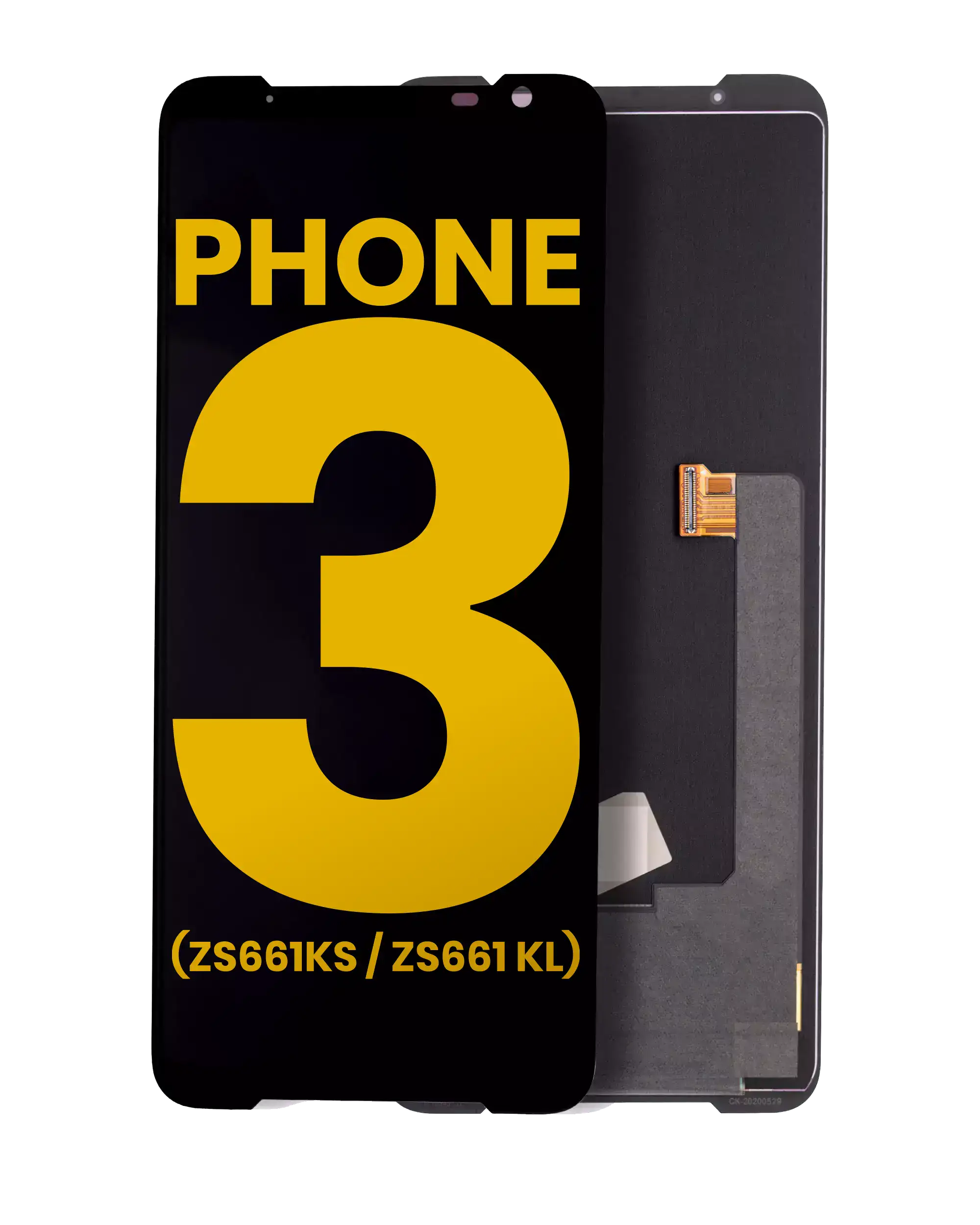 Oled Assembly Without Frame Compatible For Asus Rog Phone 3 (Zs661Ks / Zs661Kl) (Refurbished) (All Colors)