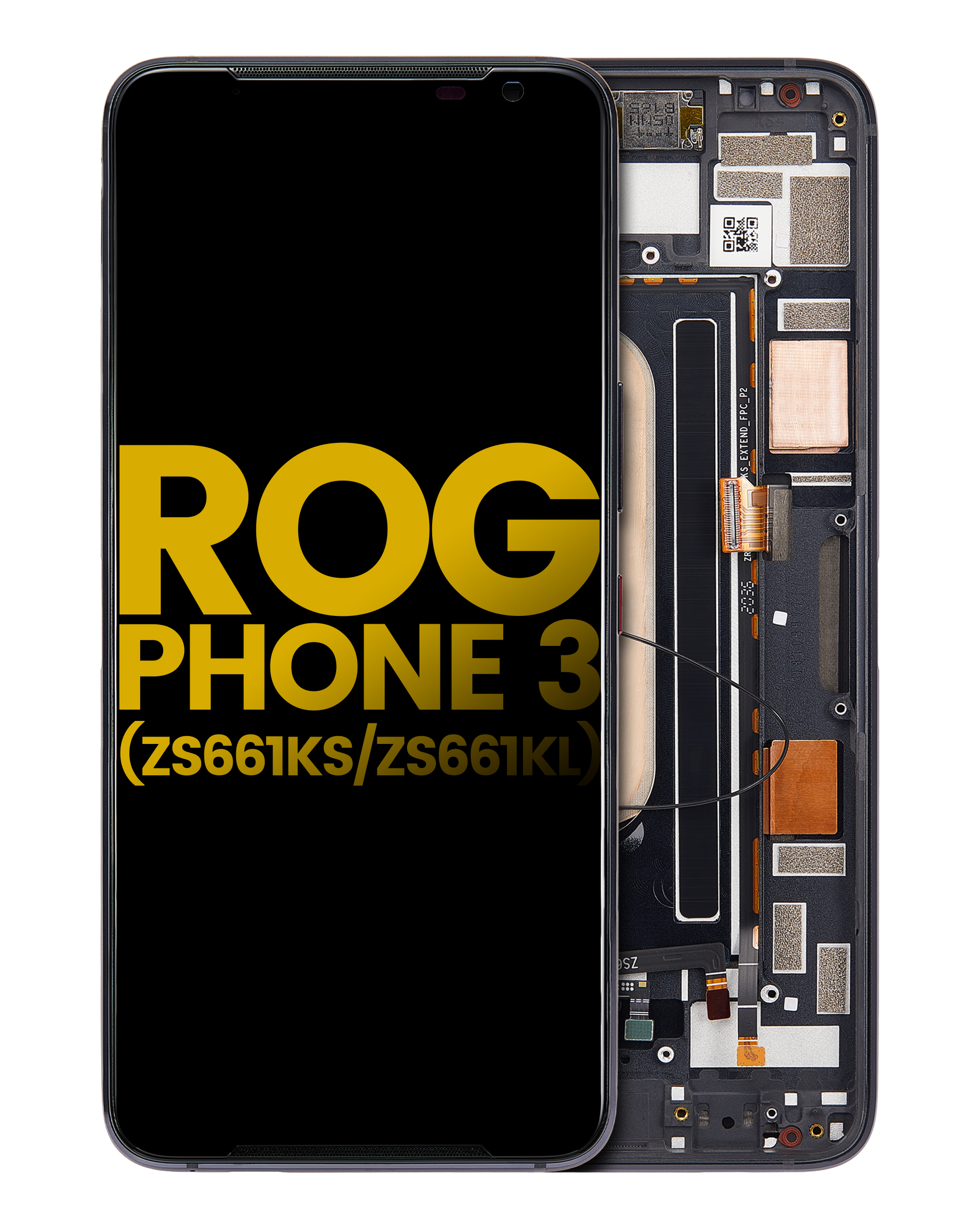 Oled Assembly With Frame Compatible For Asus Rog Phone 3 (Zs661Ks / Zs661Kl) (Refurbished) (All Colors)