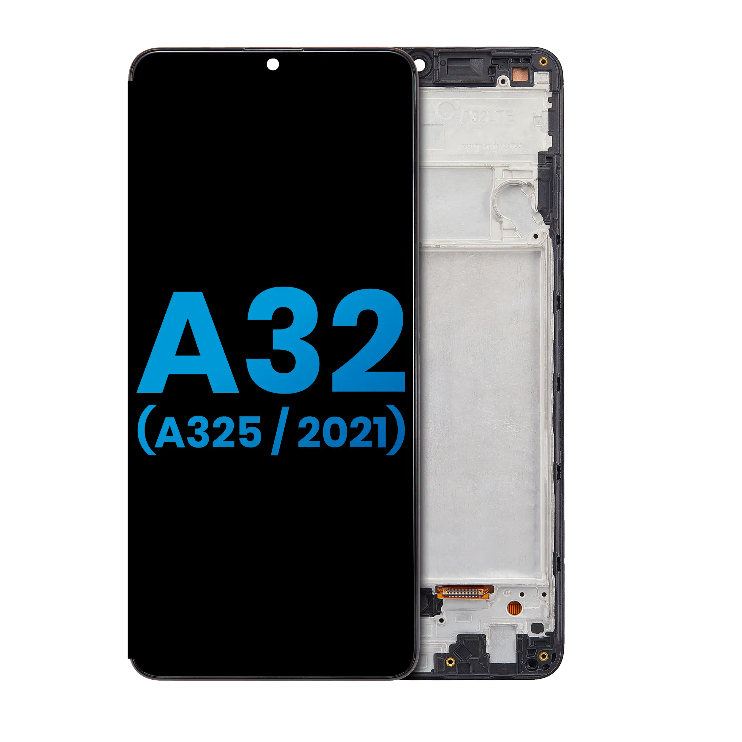Lcd Assembly With Frame (Without Finger Print Sensor) Compatible For Samsung Galaxy A32 4G (A325 / 2021) (Aftermarket: Incell) (Awesome Black)