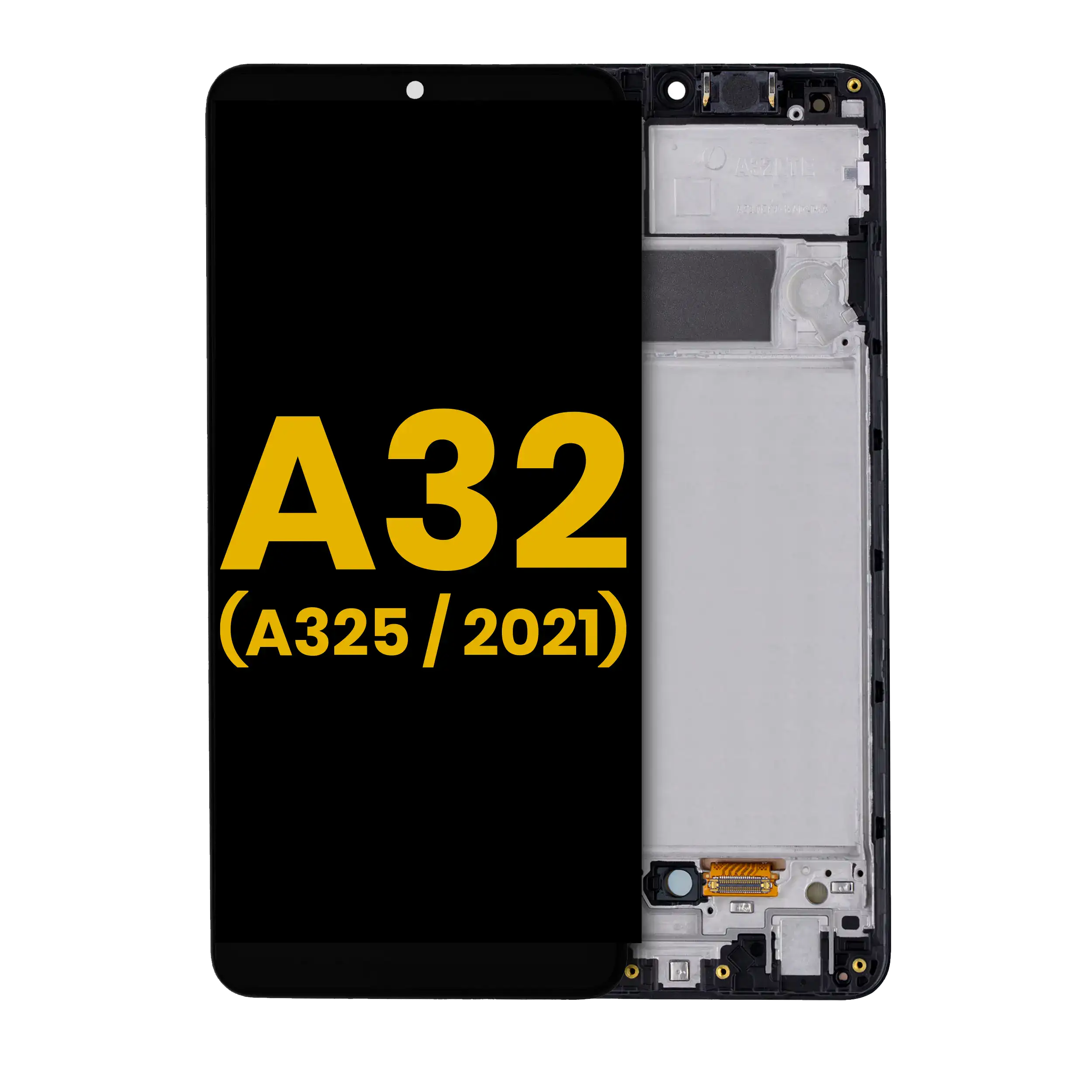 Oled Assembly With Frame Compatible For Samsung Galaxy A32 4G (A325 / 2021) (Refurbished) (Awesome Black)