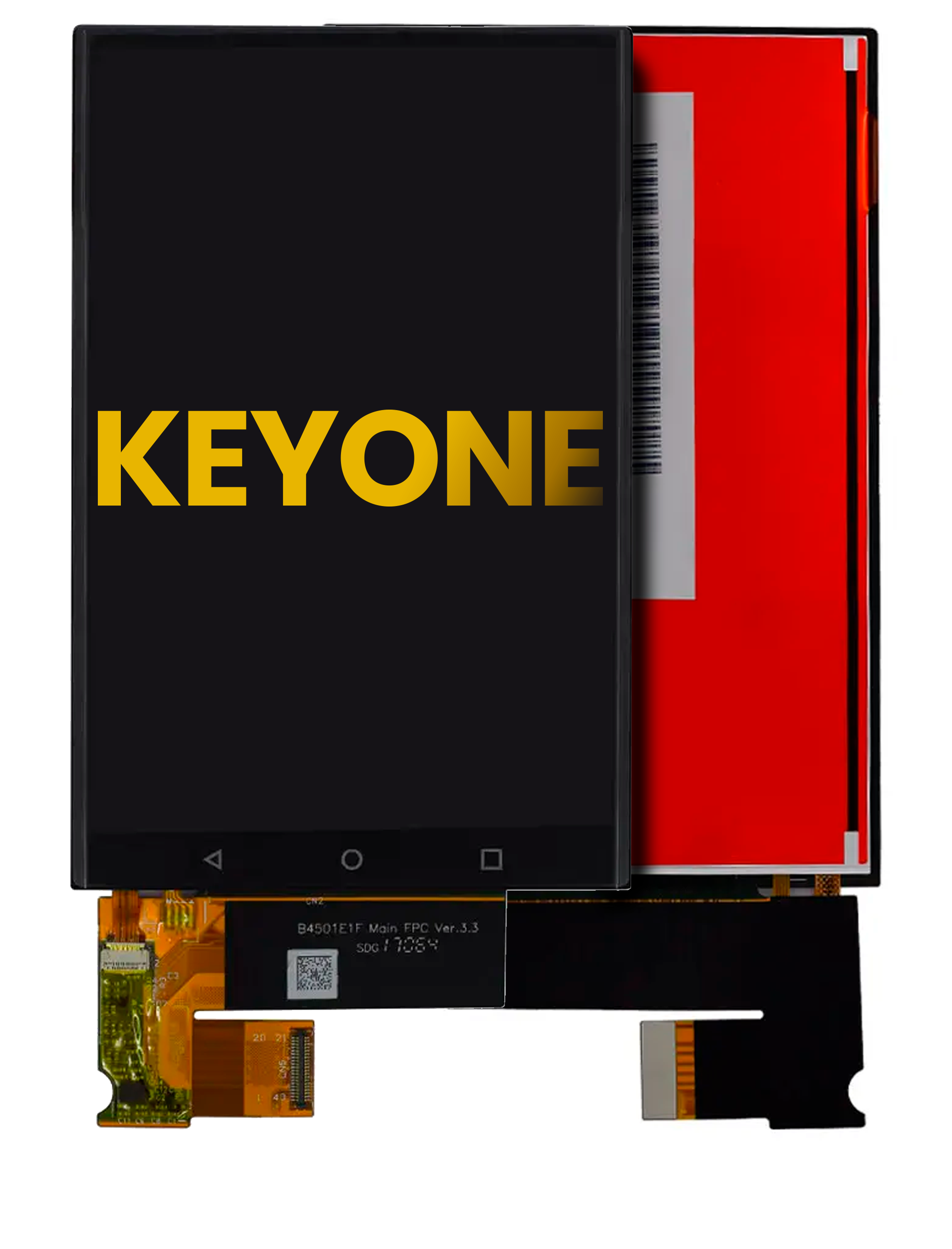 Lcd Assembly Without Frame Compatible For Blackberry Keyone (Refurbished) (Black)