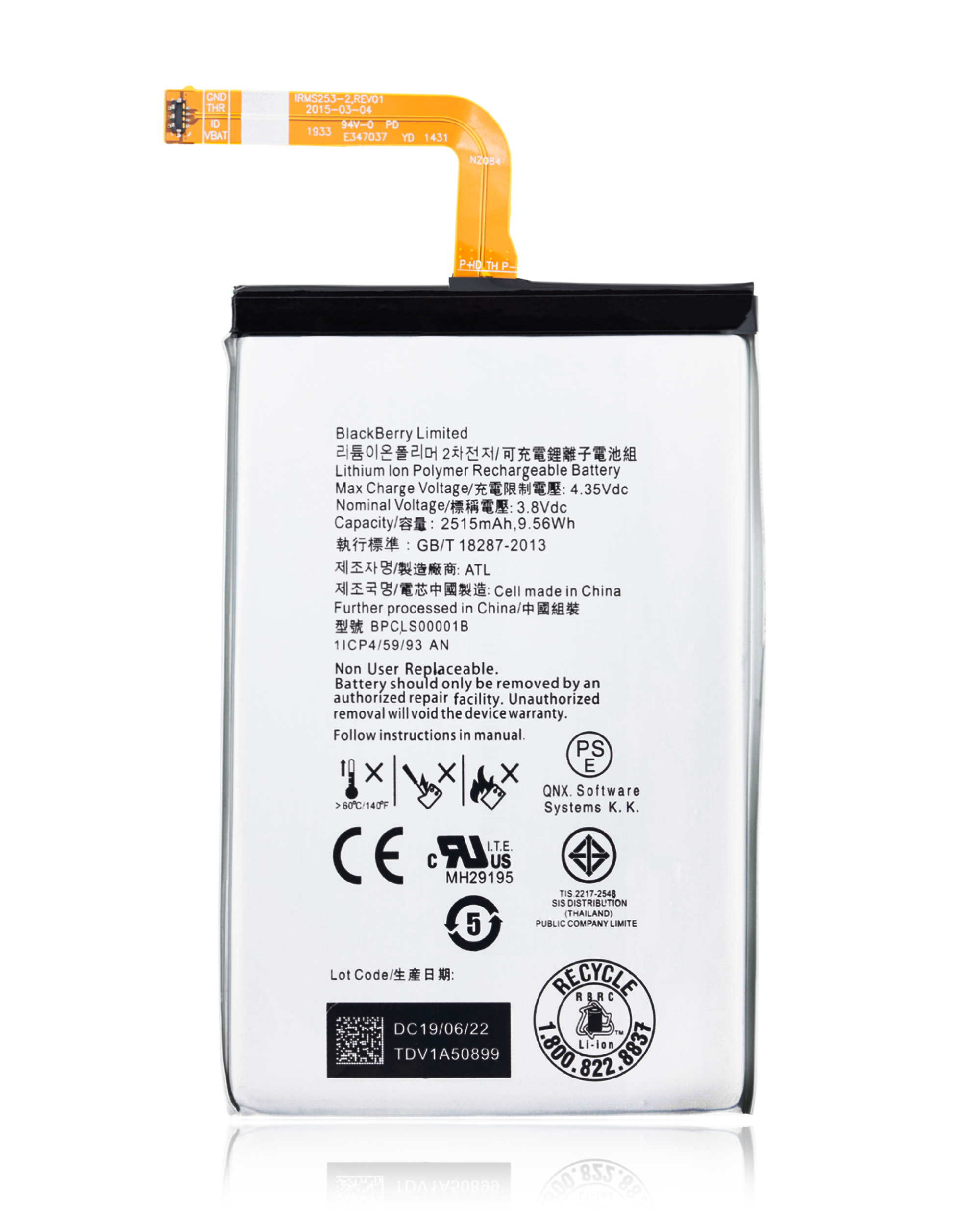 Replacement Battery Compatible For Blackberry Classic Q20 (Bpcls00001B)
