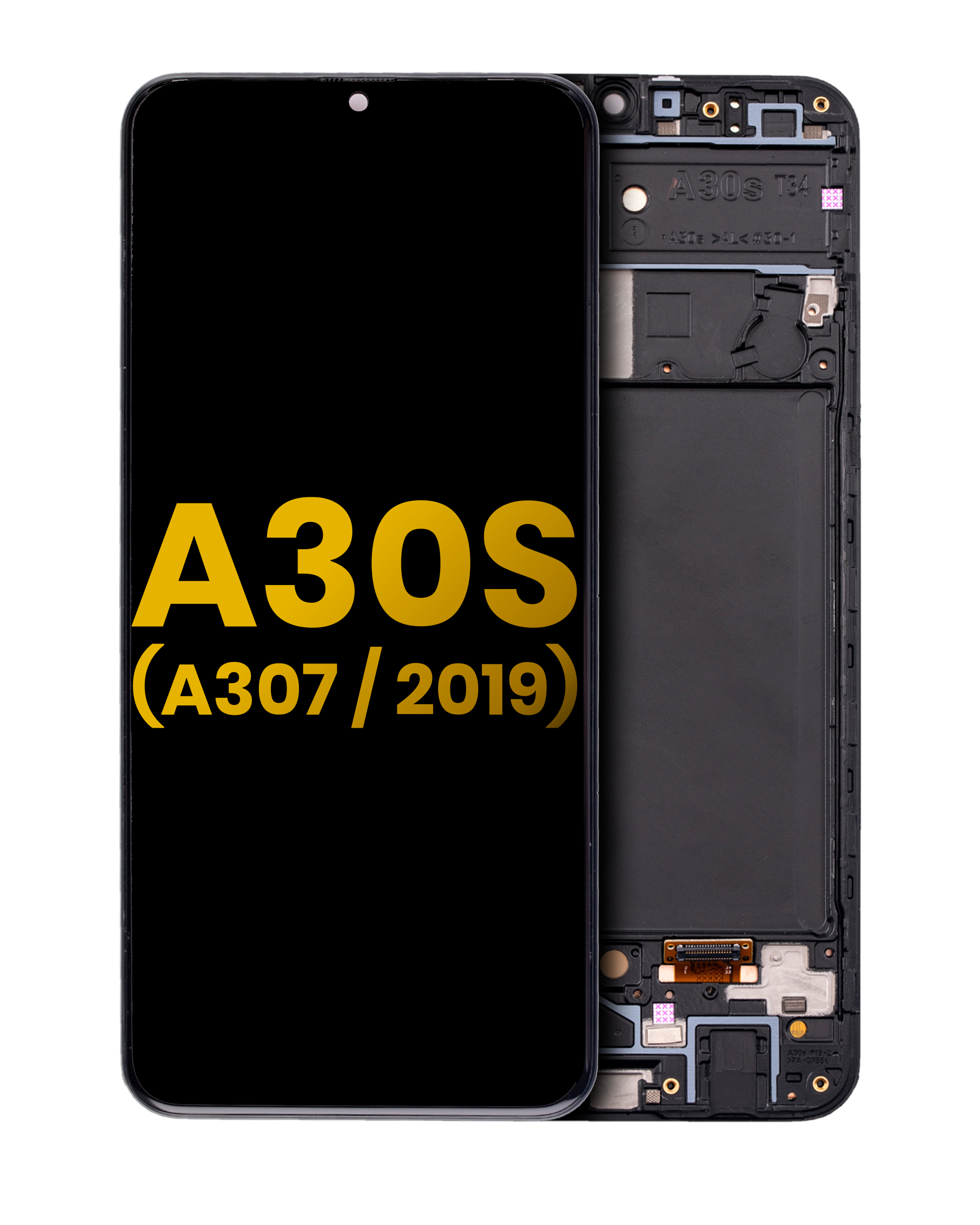 Oled Assembly With Frame Compatible For Samsung Galaxy A30S (A307 / 2019) (Refurbished) (All Colors)
