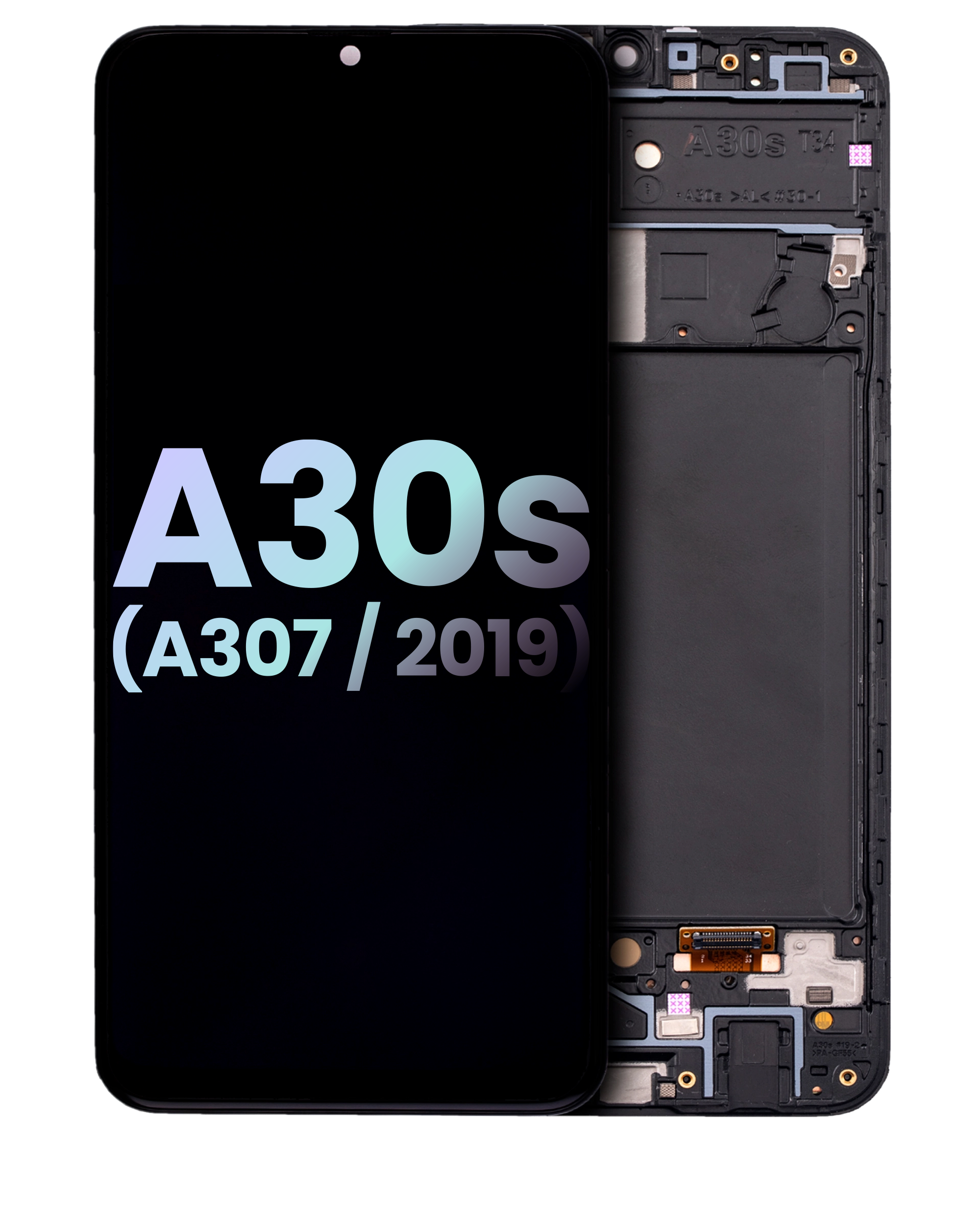 Oled Assembly With Frame Compatible For Samsung Galaxy A30S (A307 / 2019) (Service Pack) (All Colors)