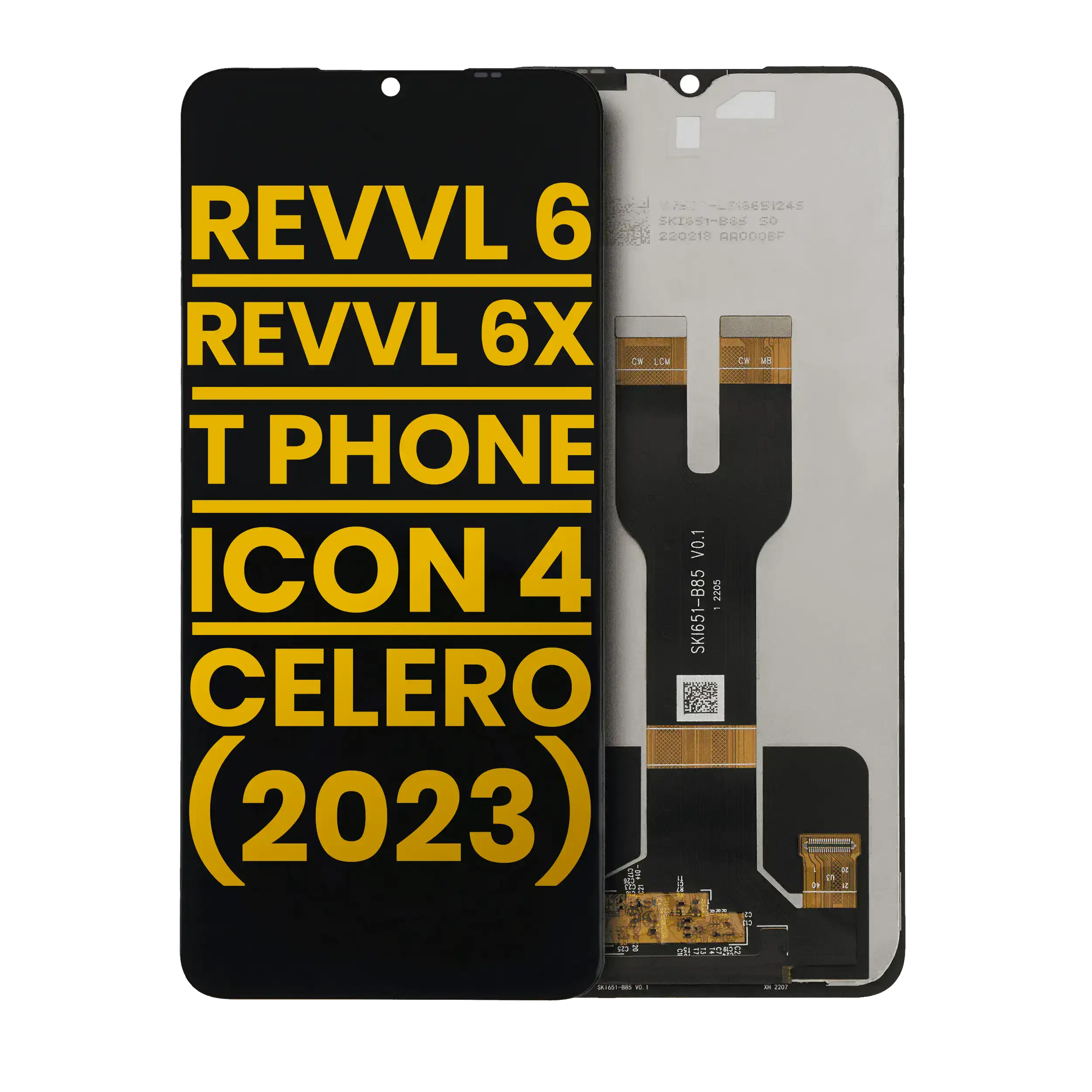 Lcd Assembly Without Frame For T-Mobile Revvl 6 / Revvl 6X 5G / Cricket Icon 4 / Boost Mobile Celero 5G (Refurbished)