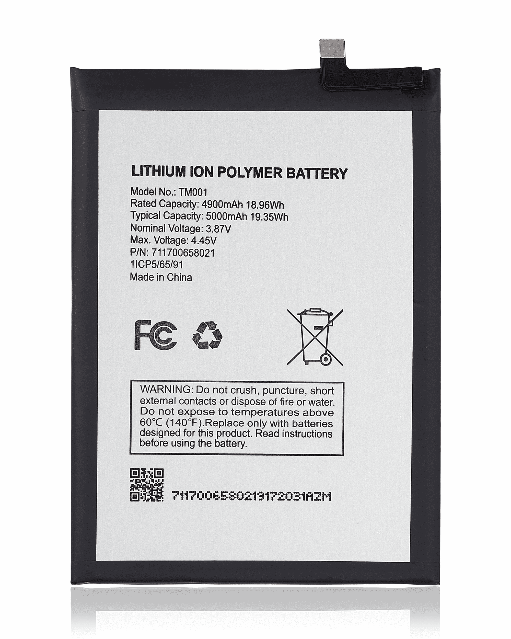 Replacement Battery Compatible For T-Mobile Revvl 6 Pro / Revvl 6X Pro 5G / Revvl V+ 5G / Boost Mobile Celero 5G Plus (2023) (Tm001)