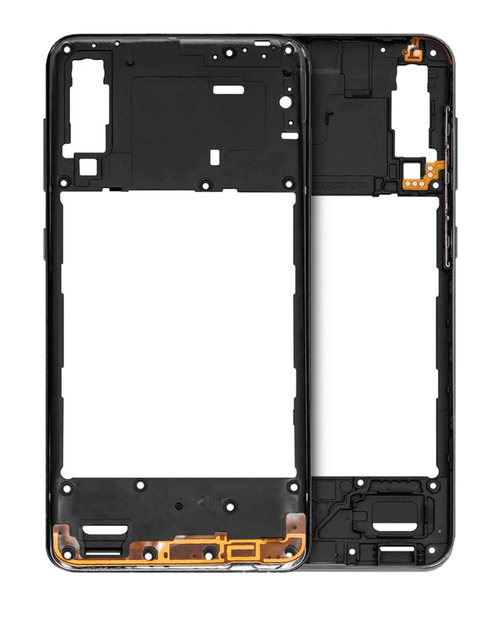 Mid-Frame Housing Compatible For Samsung Galaxy A30S (A307 / 2019) (Prism Crush Black)