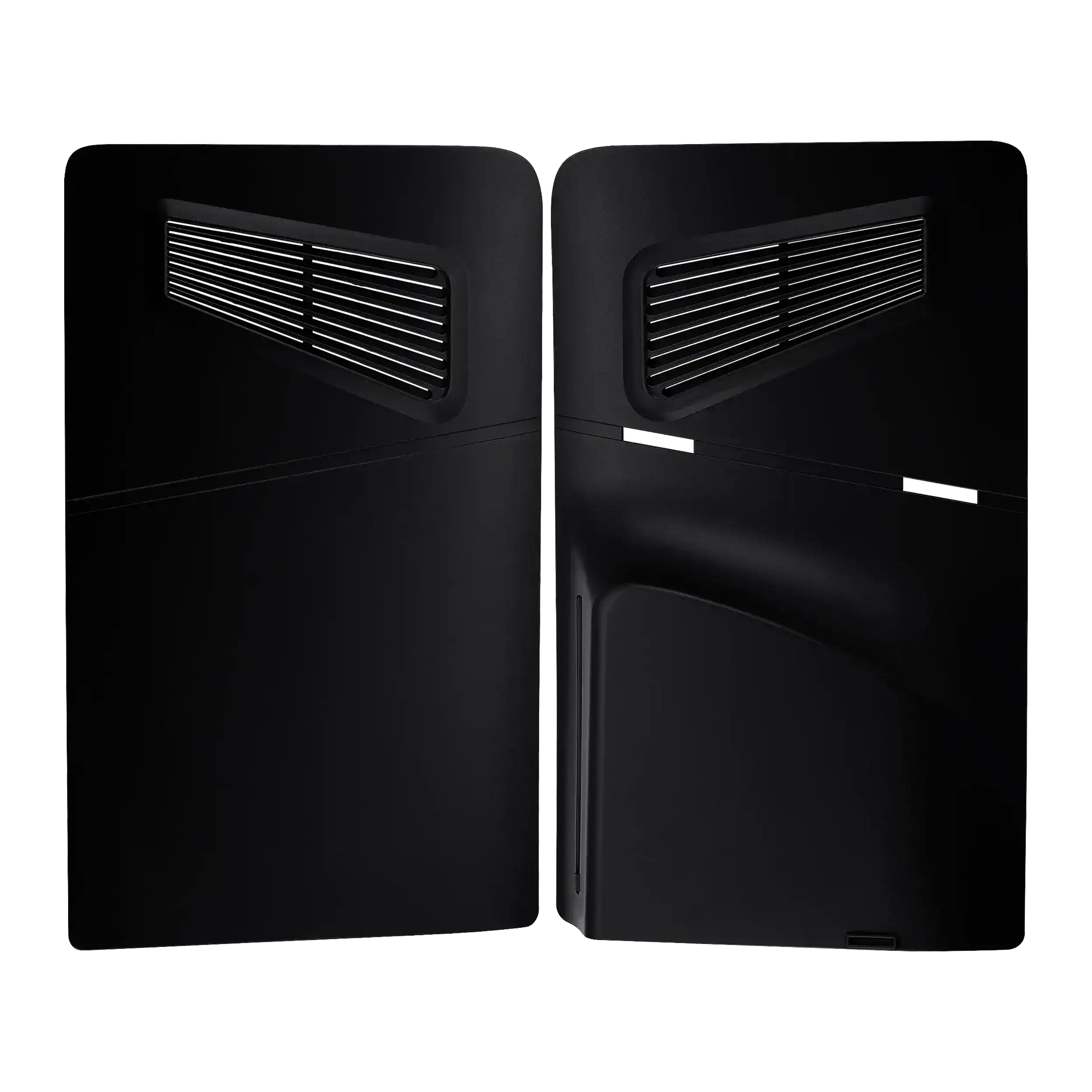 Console Shell Compatible For Playstation 5 Slim (Black) (2 Piece Set)