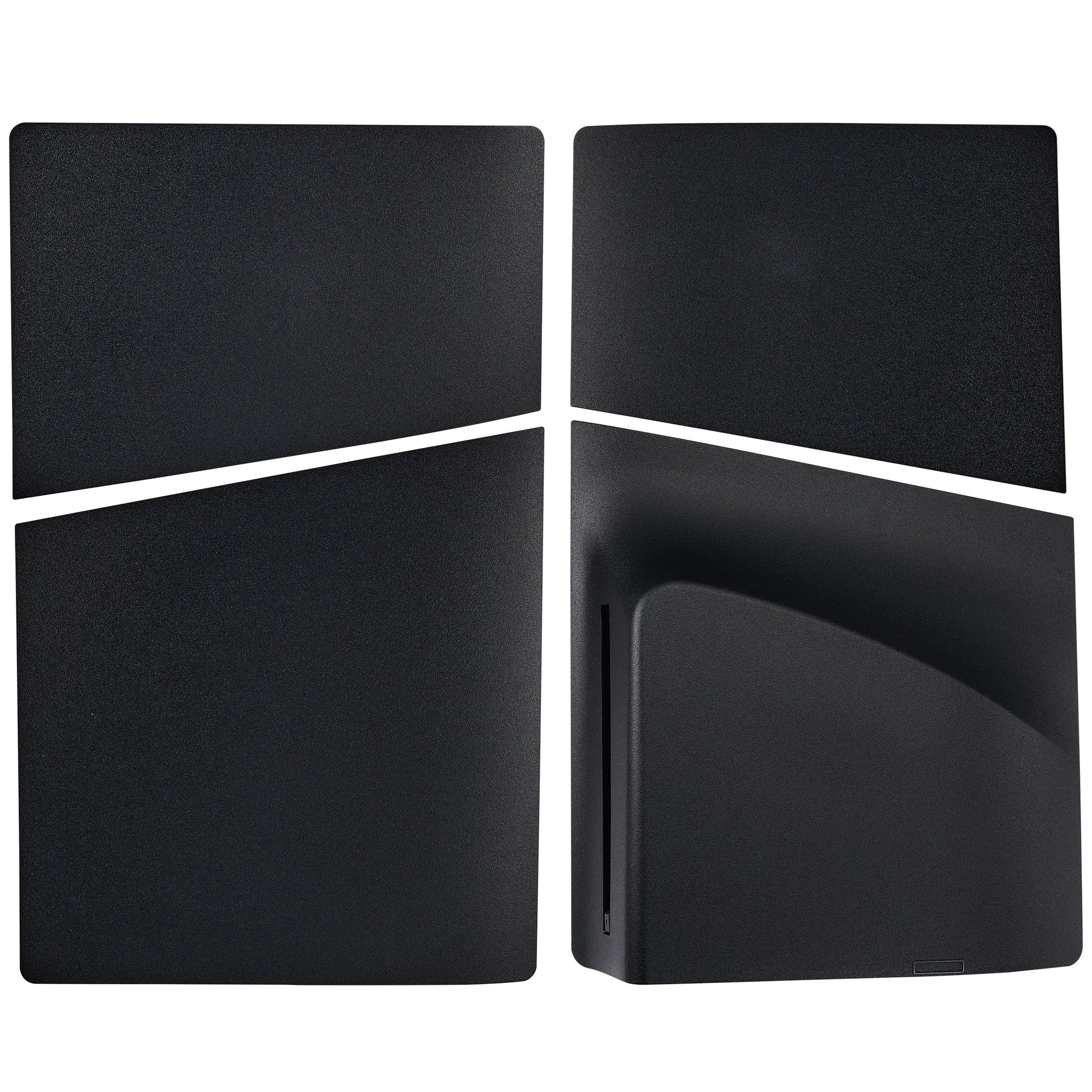 Faceplate Cover (Top & Bottom) Compatible For Sony Playstation 5 Disc Edition (Black)