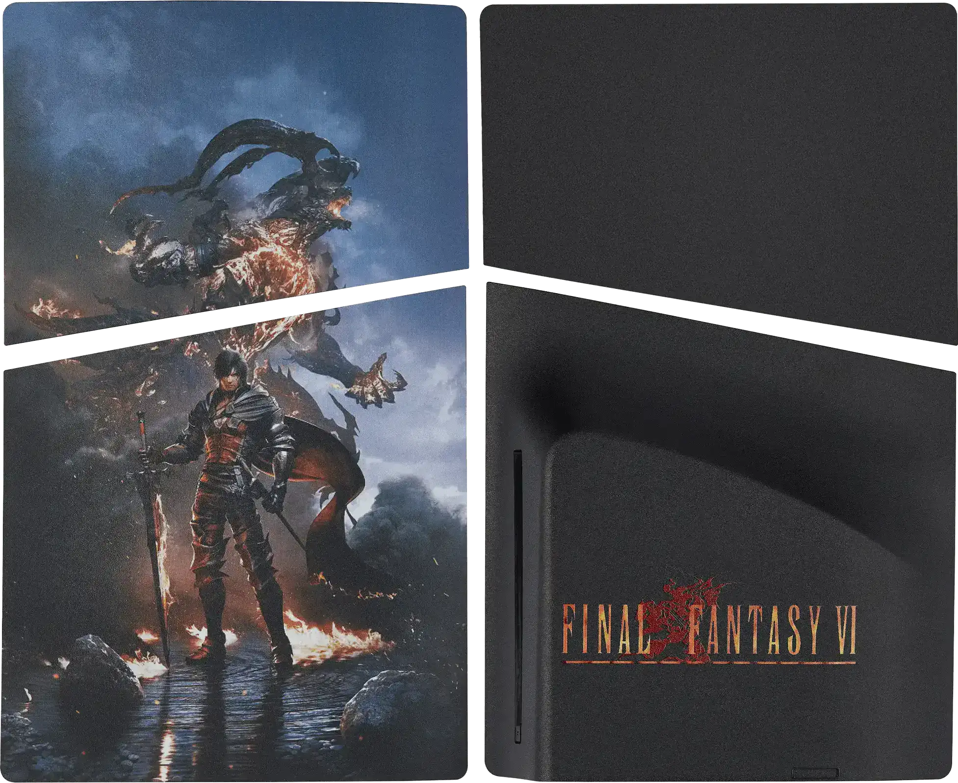 Faceplate Cover (Top & Bottom) Compatible For Sony Playstation 5 Slim Disc Edition (Ffvi)