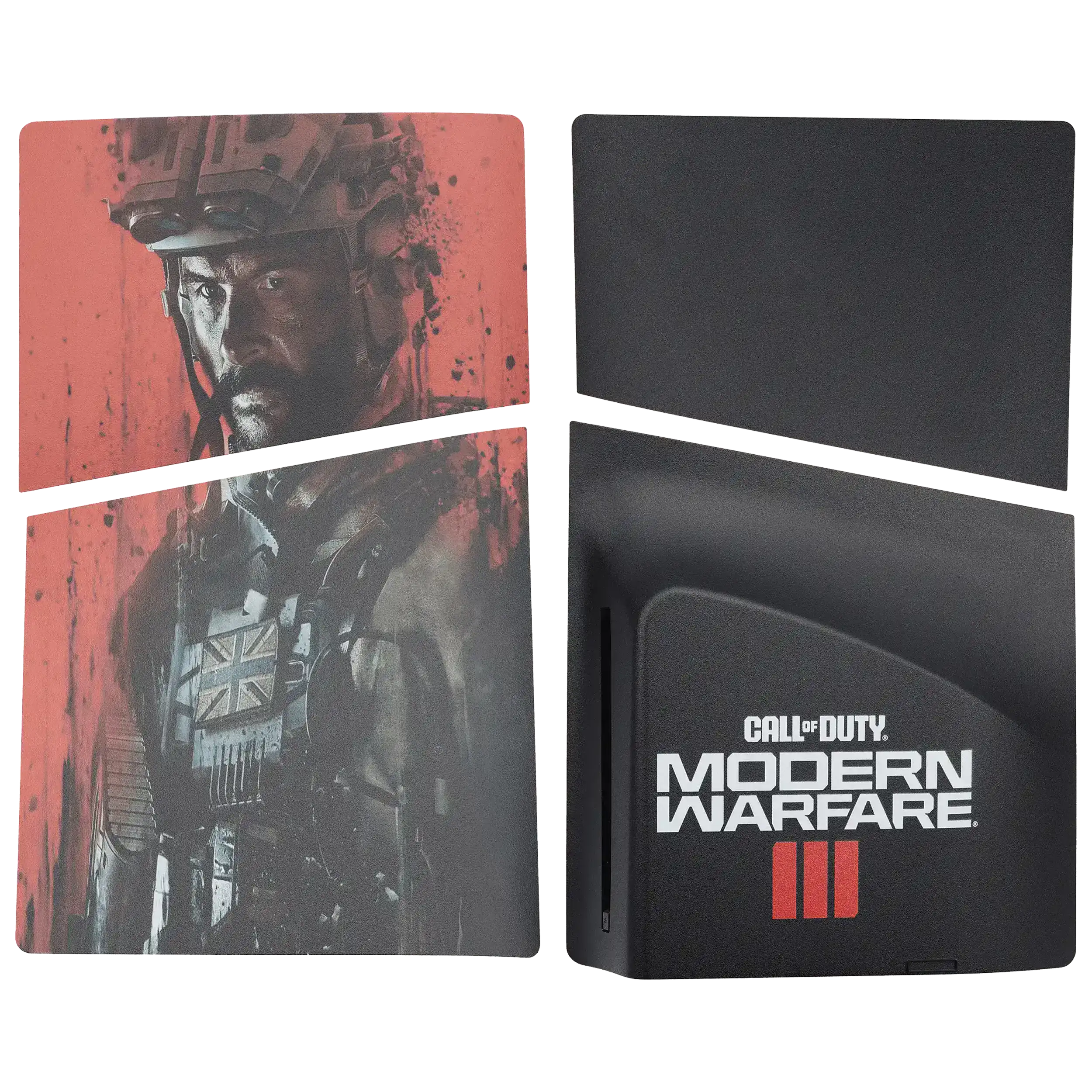 Faceplate Cover (Top & Bottom) Compatible For Sony Playstation 5 Slim Disc Edition (Call Of Duty: Modern Warfare Iii)