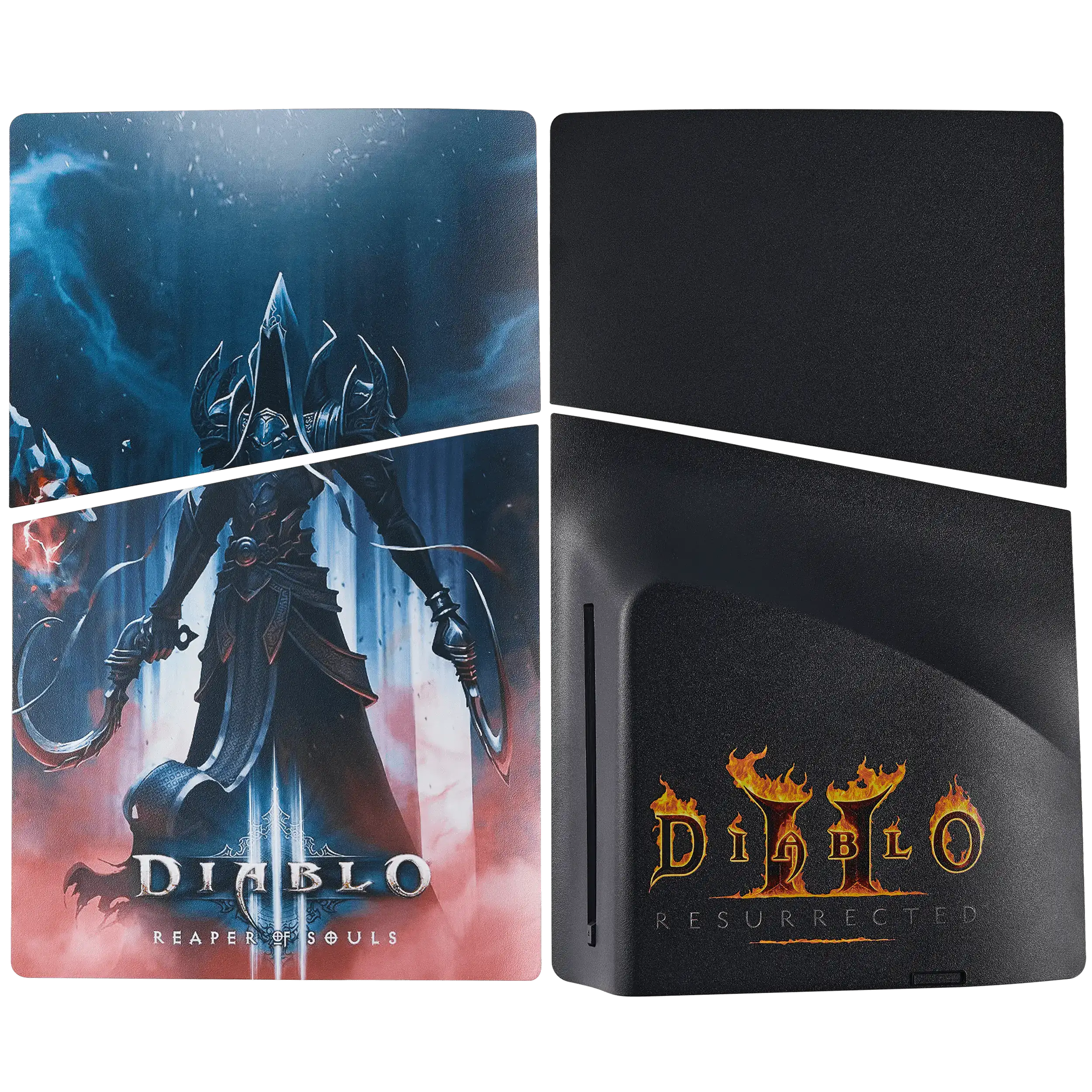 Faceplate Cover (Top & Bottom) Compatible For Sony Playstation 5 Slim Disc Edition (Diablo Reaper Of Souls)