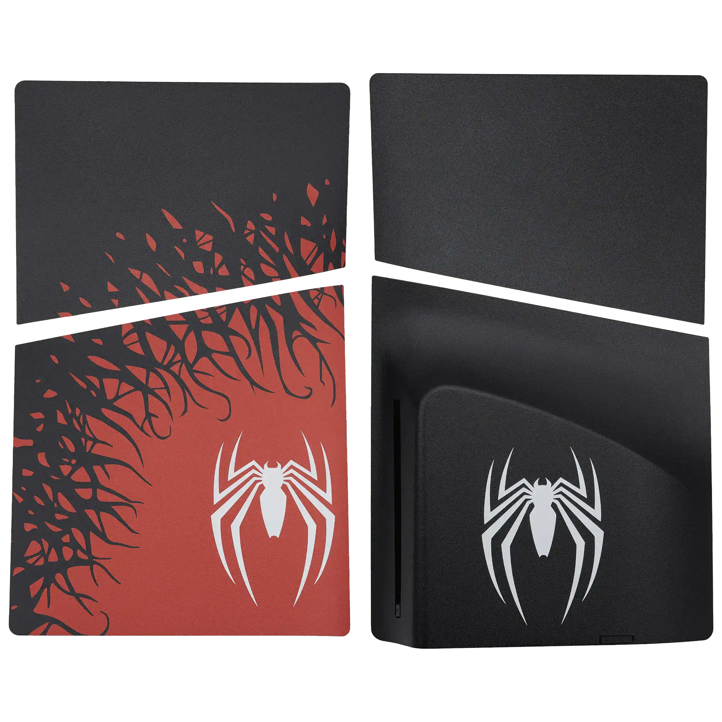 Faceplate Cover (Top & Bottom) Compatible For Sony Playstation 5 Slim Disc Edition (Spider-Man)
