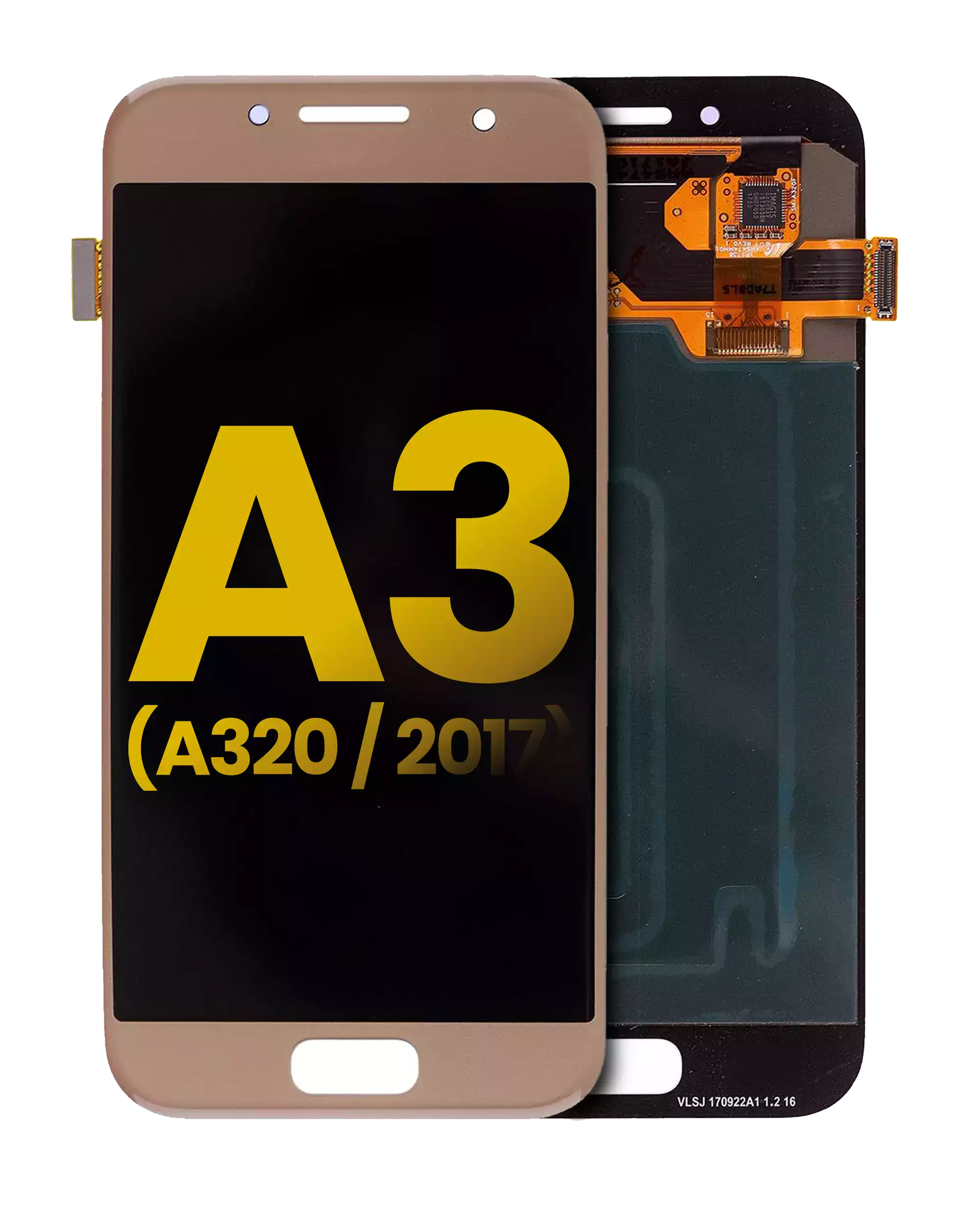 Oled Assembly Without Frame Compatible For Samsung Galaxy A3 (A320 / 2017) (Refurbished) (Gold)