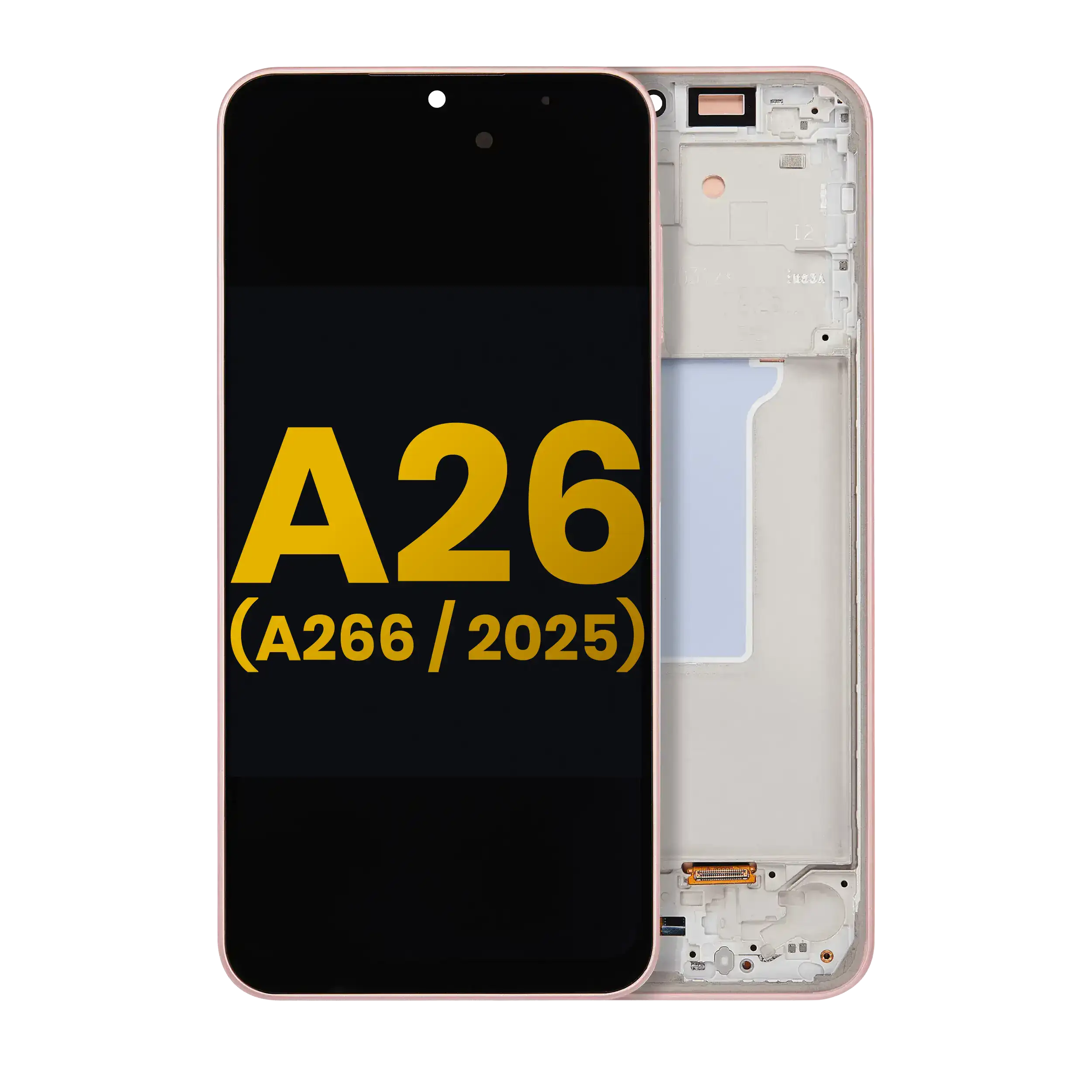 Oled Assembly With Frame Compatible For Samsung Galaxy A26 5G (A266 / 2025) (Refurbished) (Peach Pink)