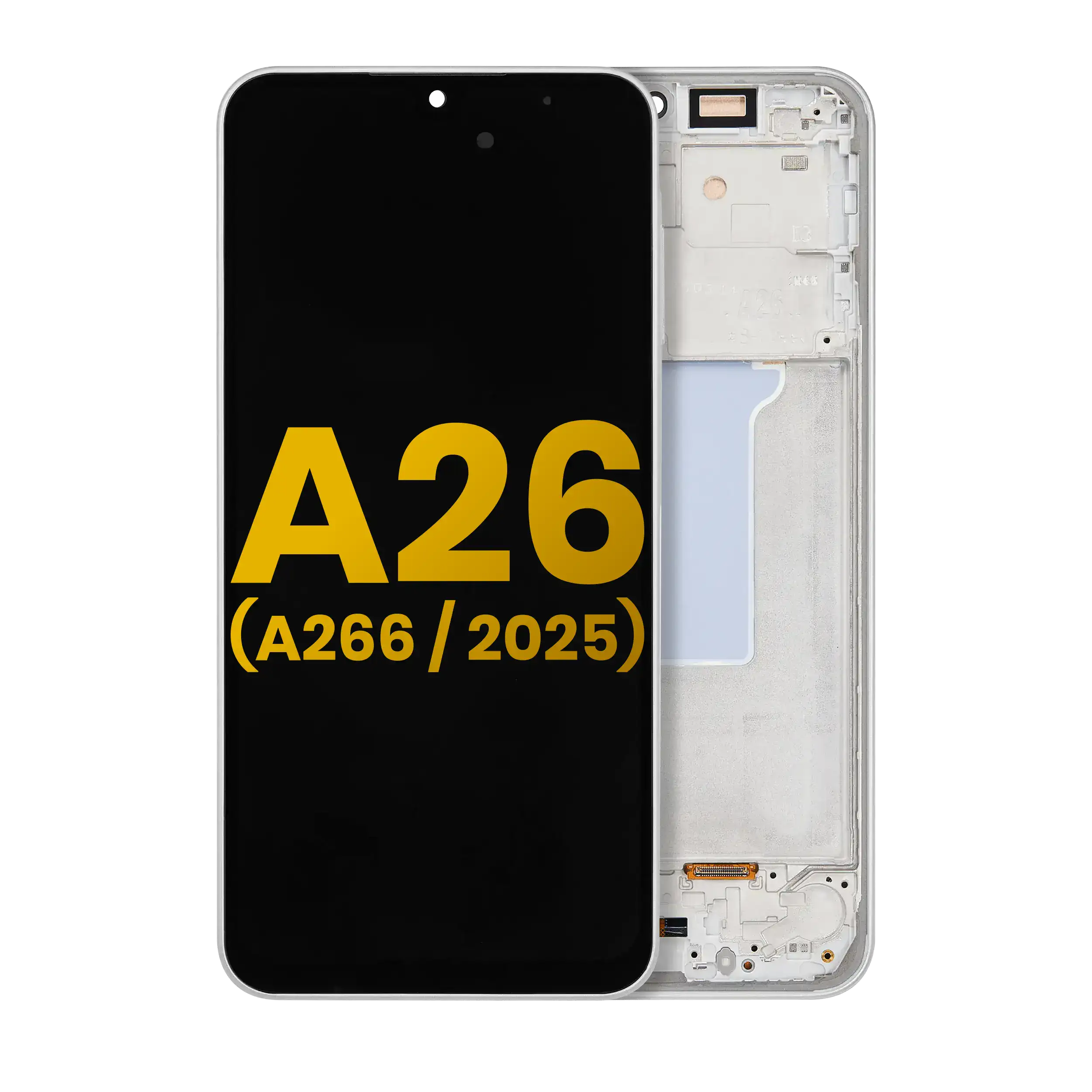 Oled Assembly With Frame Compatible For Samsung Galaxy A26 5G (A266 / 2025) (Refurbished) (White)