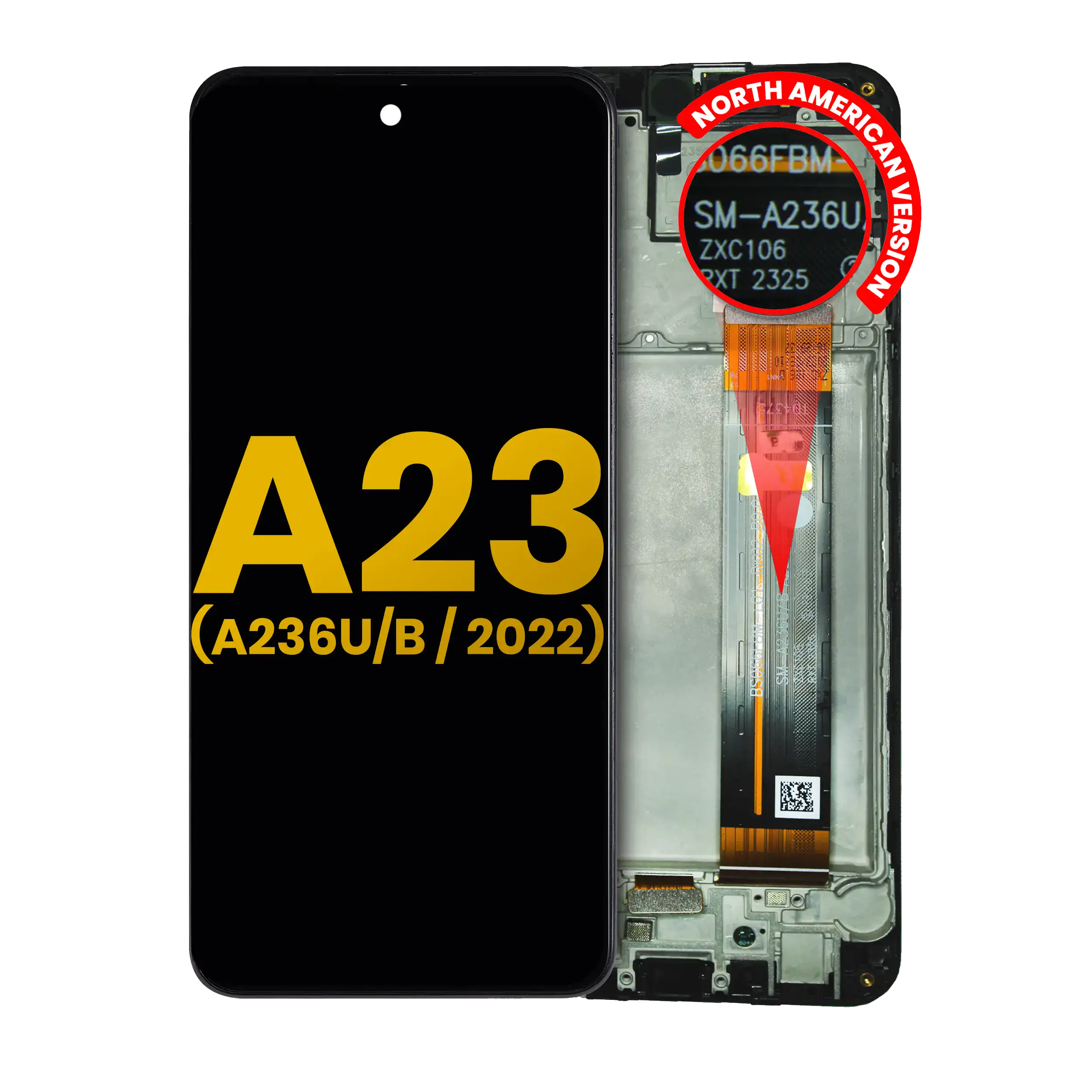 Lcd Assembly With Frame Compatible For Samsung Galaxy A23 5G (A236U/B / 2022) (North American U/B Version) (Refurbished) (All Colors)