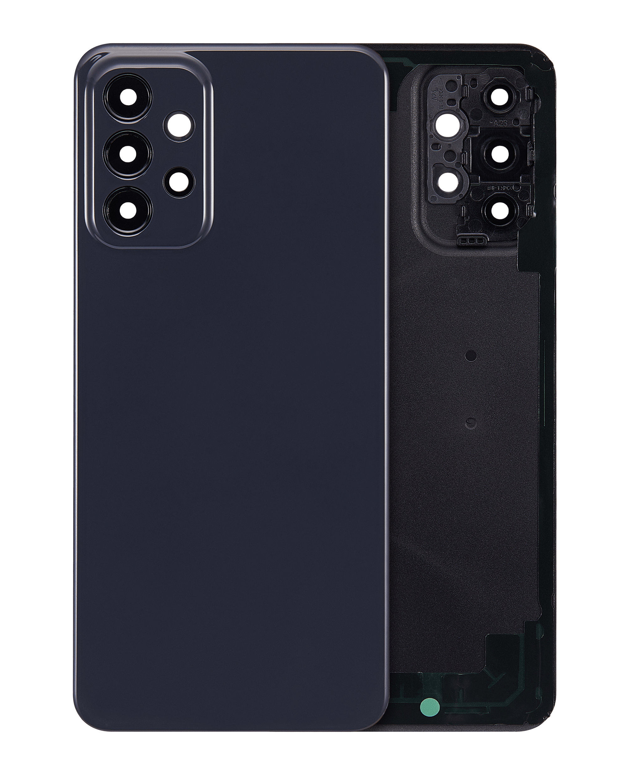 Back Cover Glass Compatible For Samsung Galaxy A23 (A235 / 2022) (Aftermarket Plus) (Black)