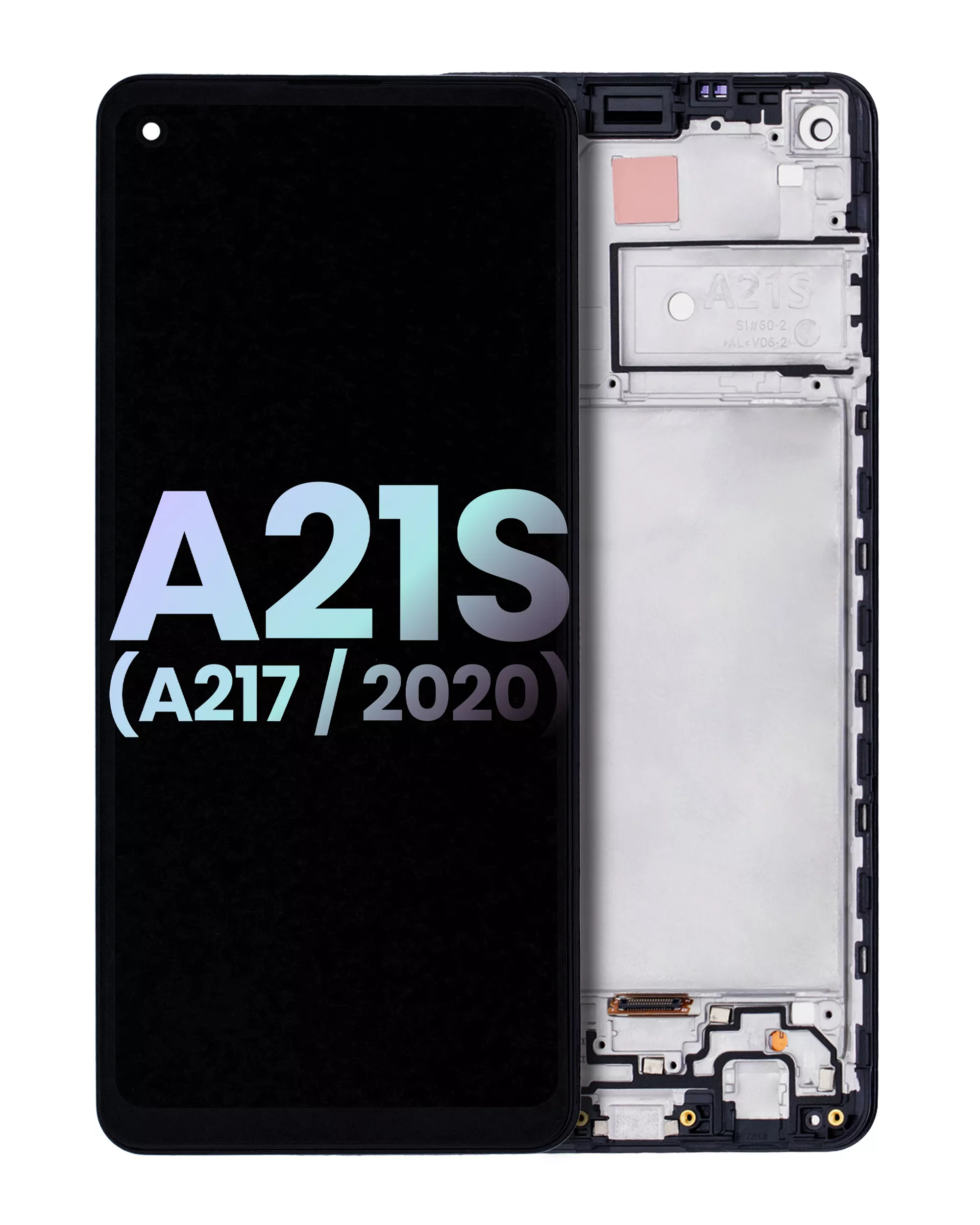 Lcd Assembly With Frame Compatible For Samsung Galaxy A21S (A217 / 2020) (Service Pack) (Black)