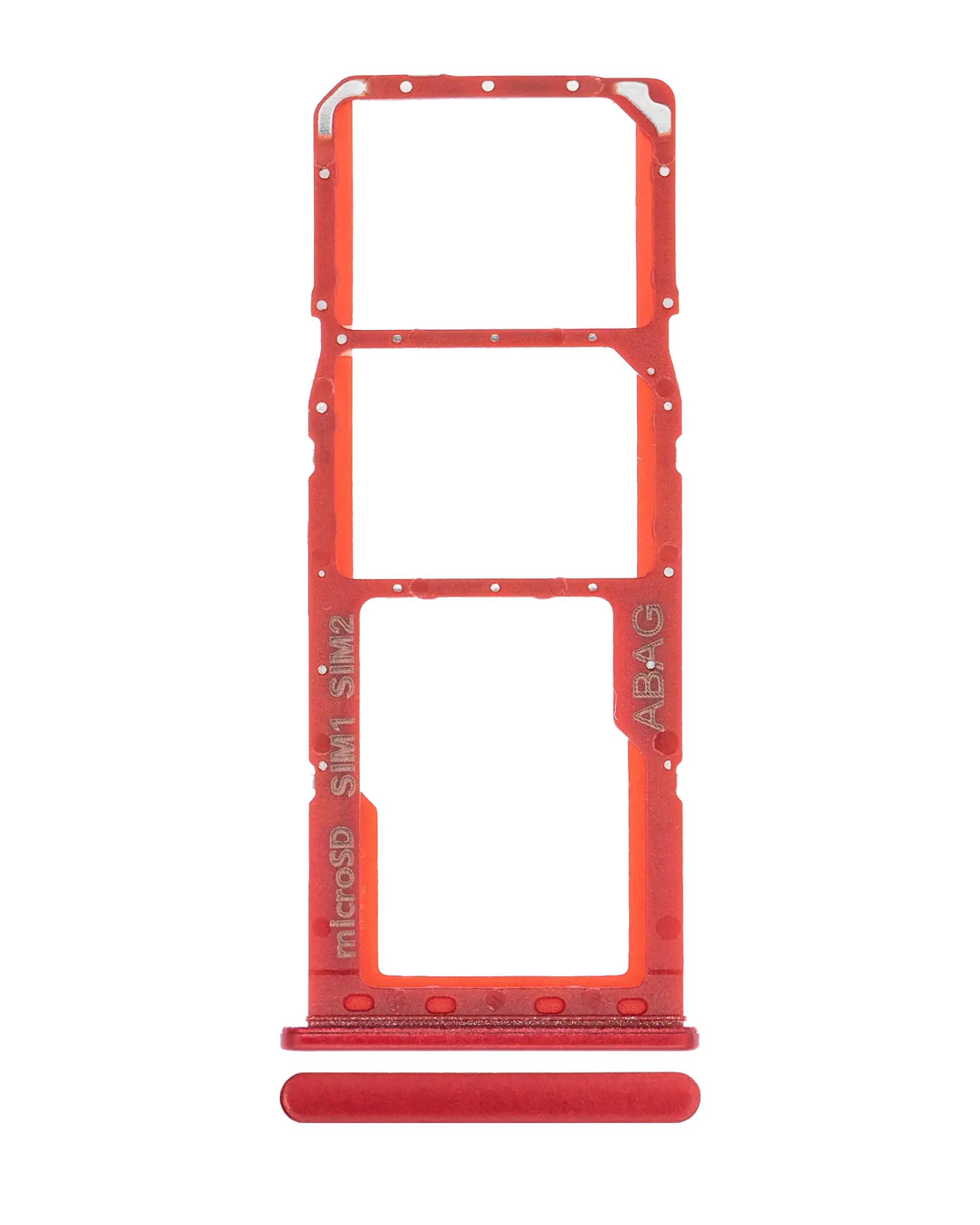 Dual Sim Card Tray Compatible For Samsung Galaxy A21S (A217 / 2020) (Red)