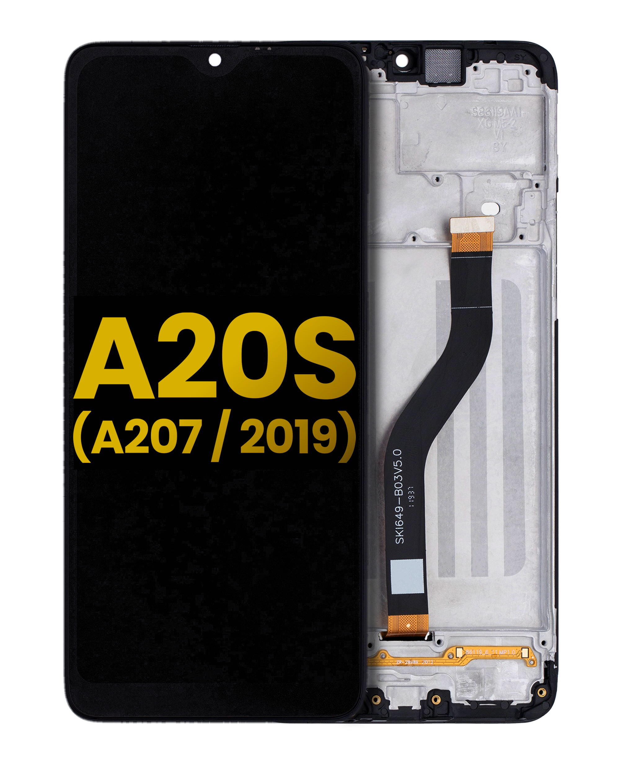 Lcd Assembly With Frame Compatible For Samsung Galaxy A20S (A207 / 2019) (Refurbished) (All Colors)