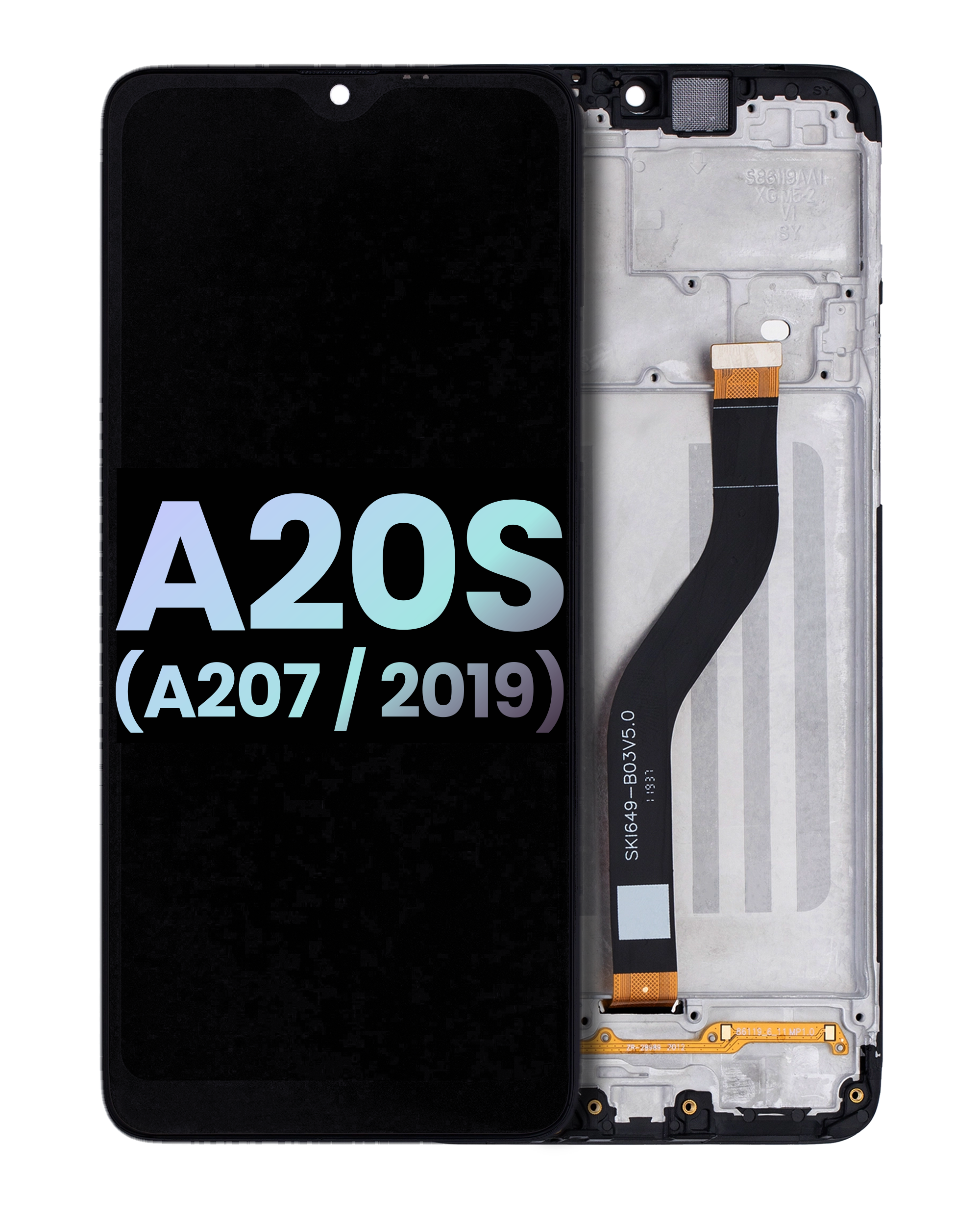 Lcd Assembly With Frame Compatible For Samsung Galaxy A20S (A207 / 2019) (Service Pack) (All Colors)