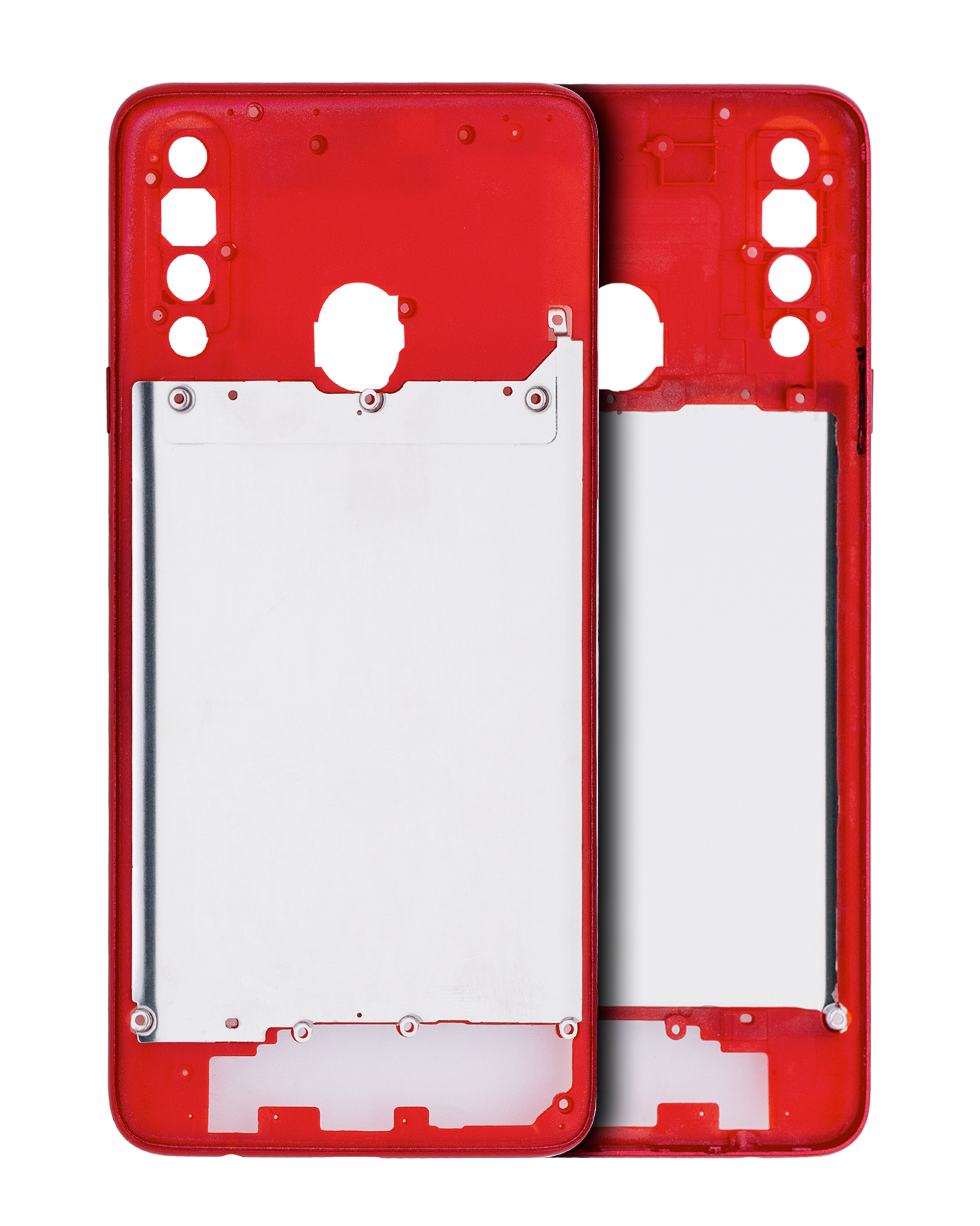 Mid-Frame Housing Compatible For Samsung Galaxy A20S (A207 / 2019) (Aftermarket Plus) (Red)