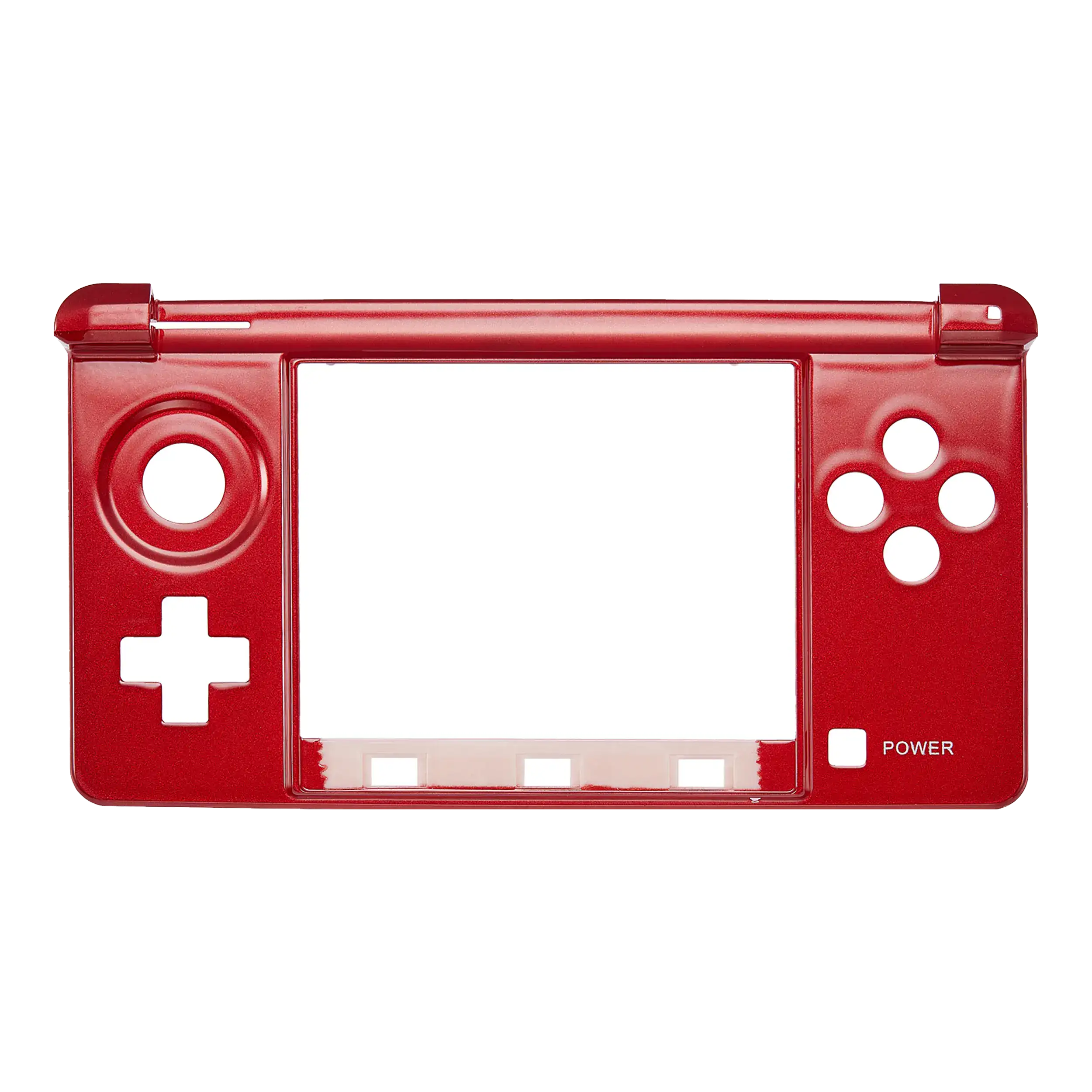 Mid-Frame Housing Compatible For Nintendo 3Ds (Red)