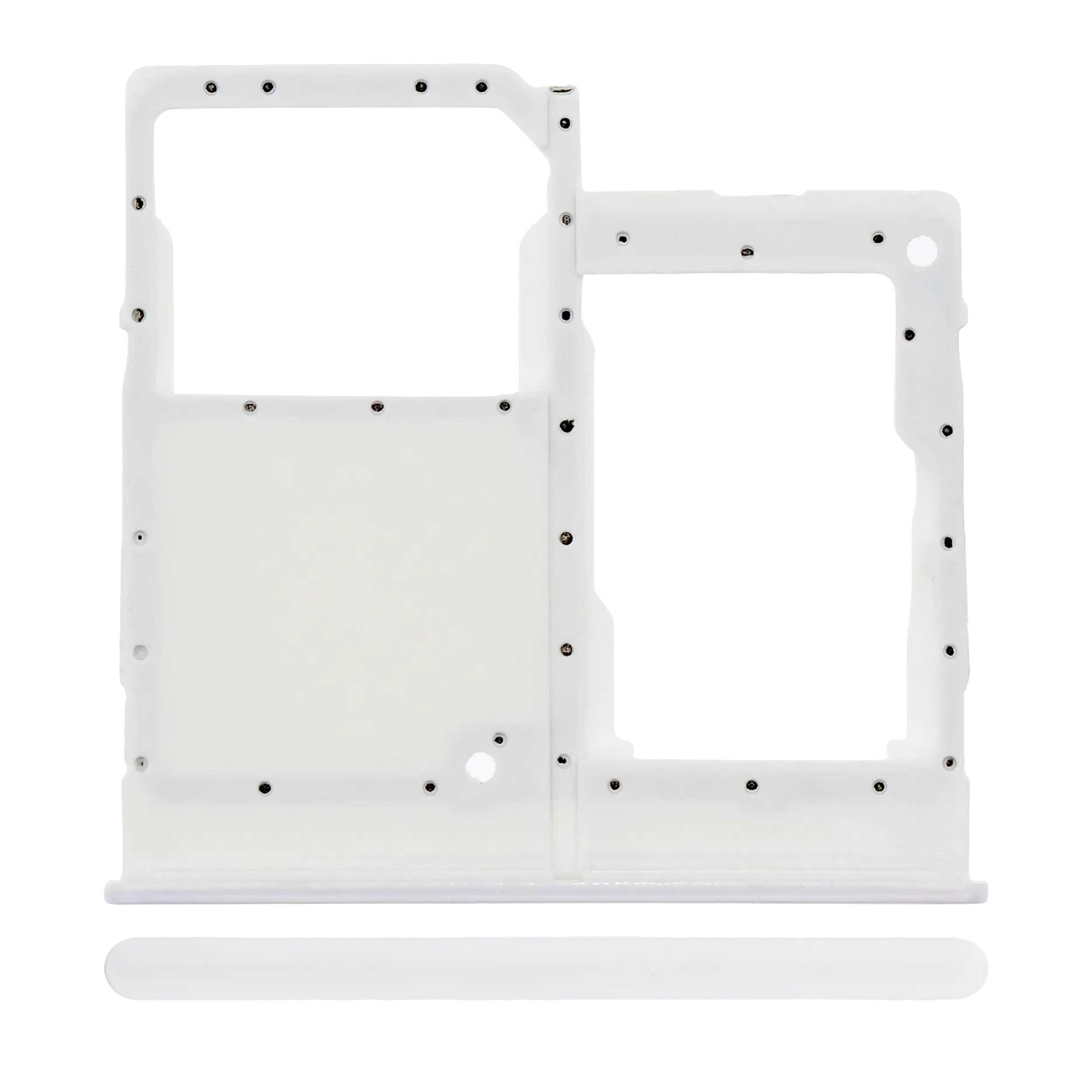 Single Sim Card Tray Compatible For Samsung Galaxy A20E (A202 / 2019) (White)