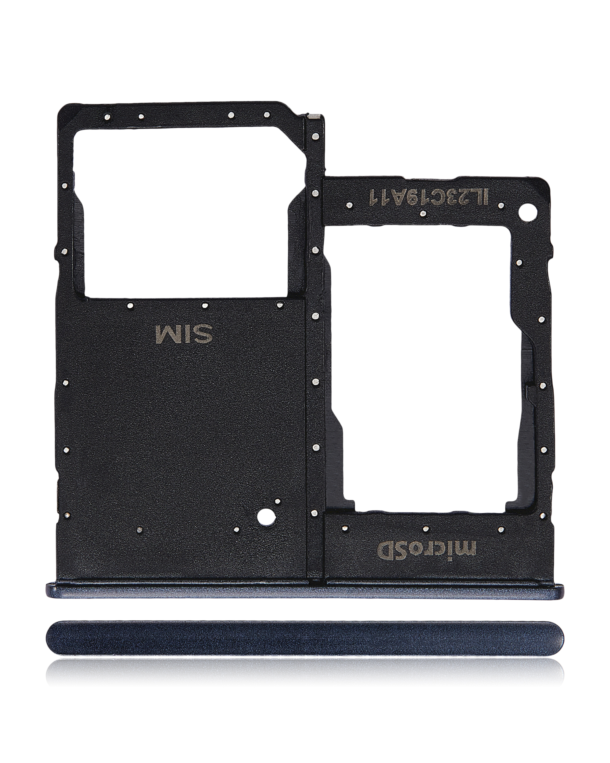 Single Sim Card Tray Compatible For Samsung Galaxy A20E (A202 / 2019) (Black)