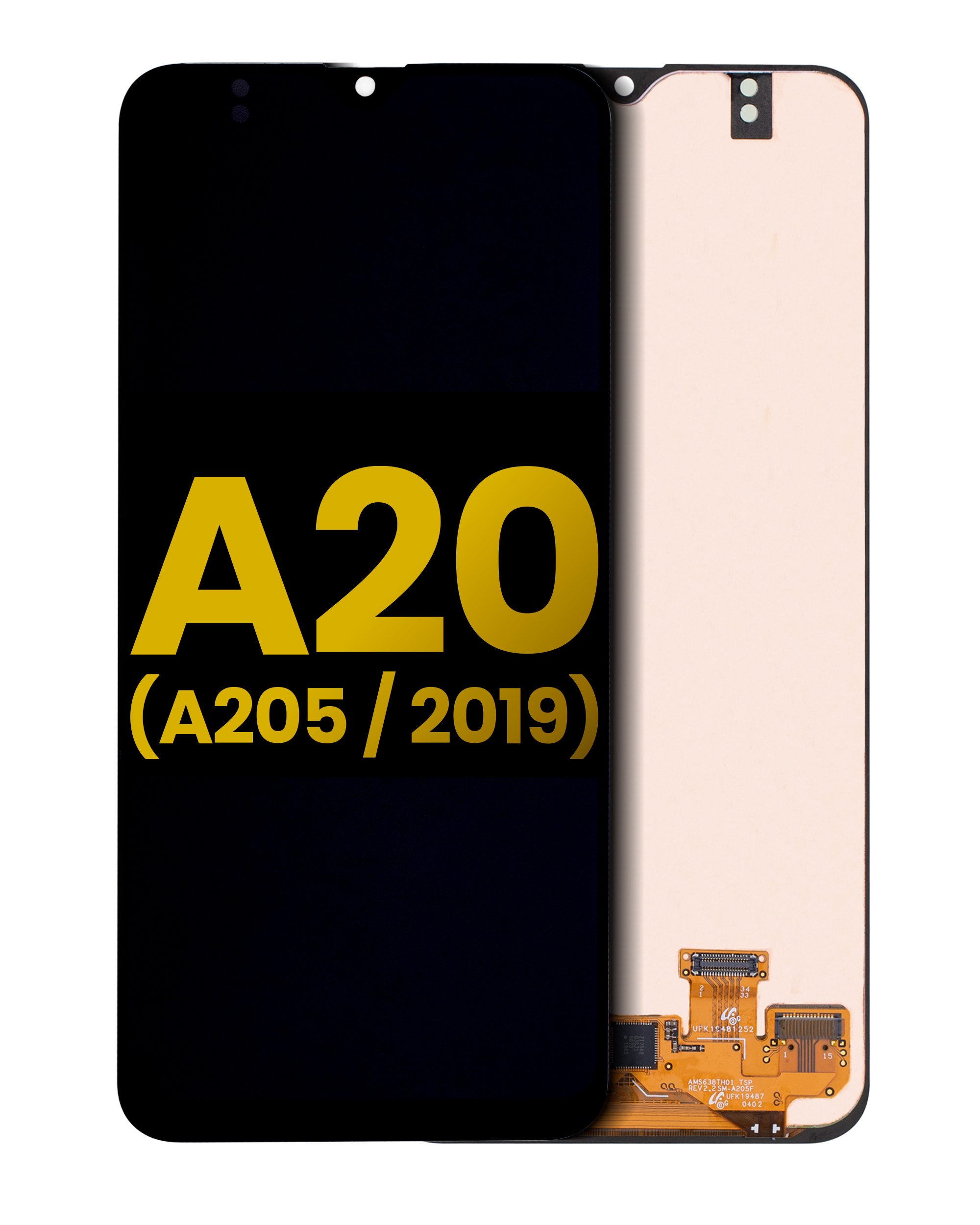 Oled Assembly Without Frame Compatible For Samsung Galaxy A20 (A205 / 2019) (All Models) (Refurbished) (All Colors)