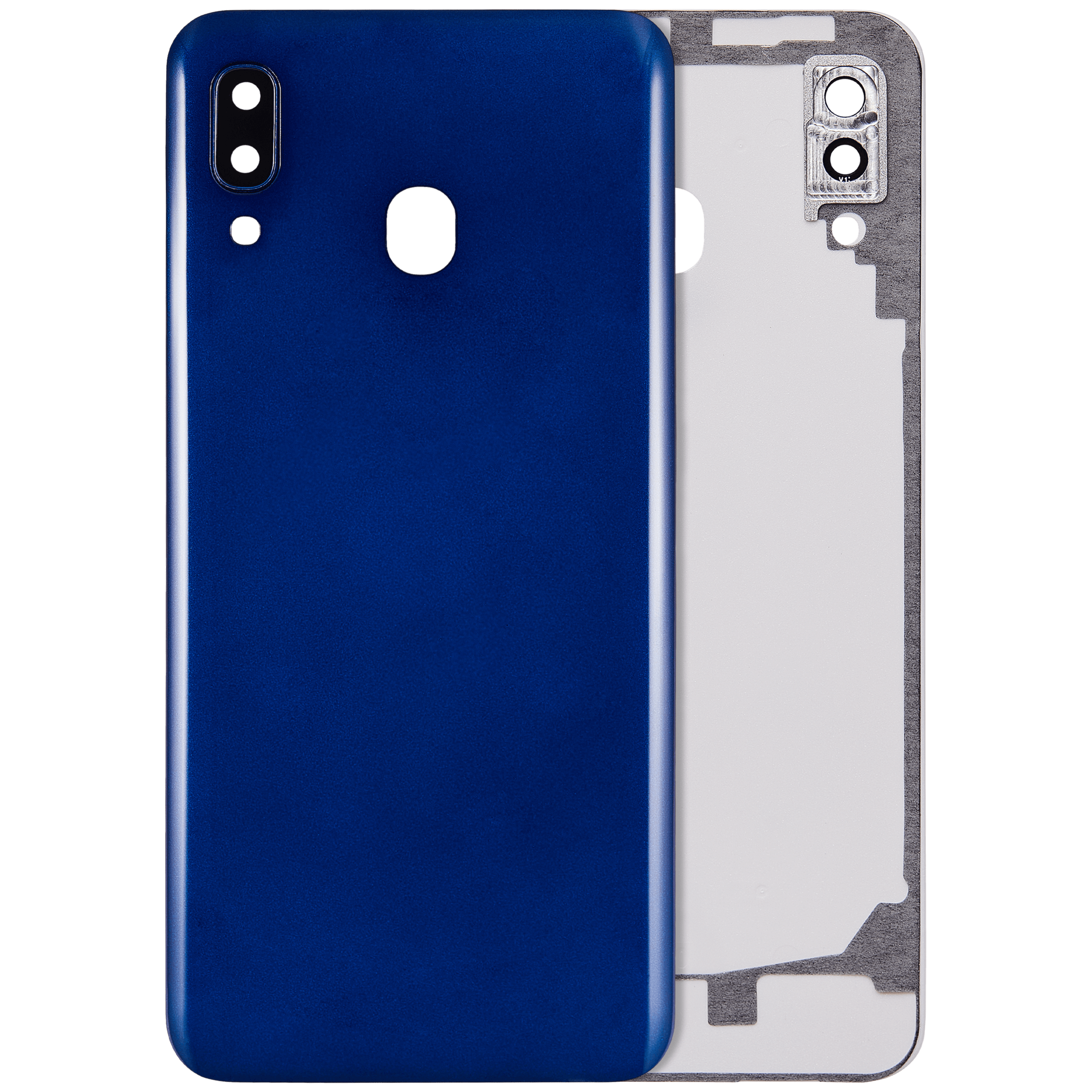 Back Cover Glass With Camera Lens Compatible For Samsung Galaxy A20 (A205 / 2019) (Aftermarket Plus) (Blue)