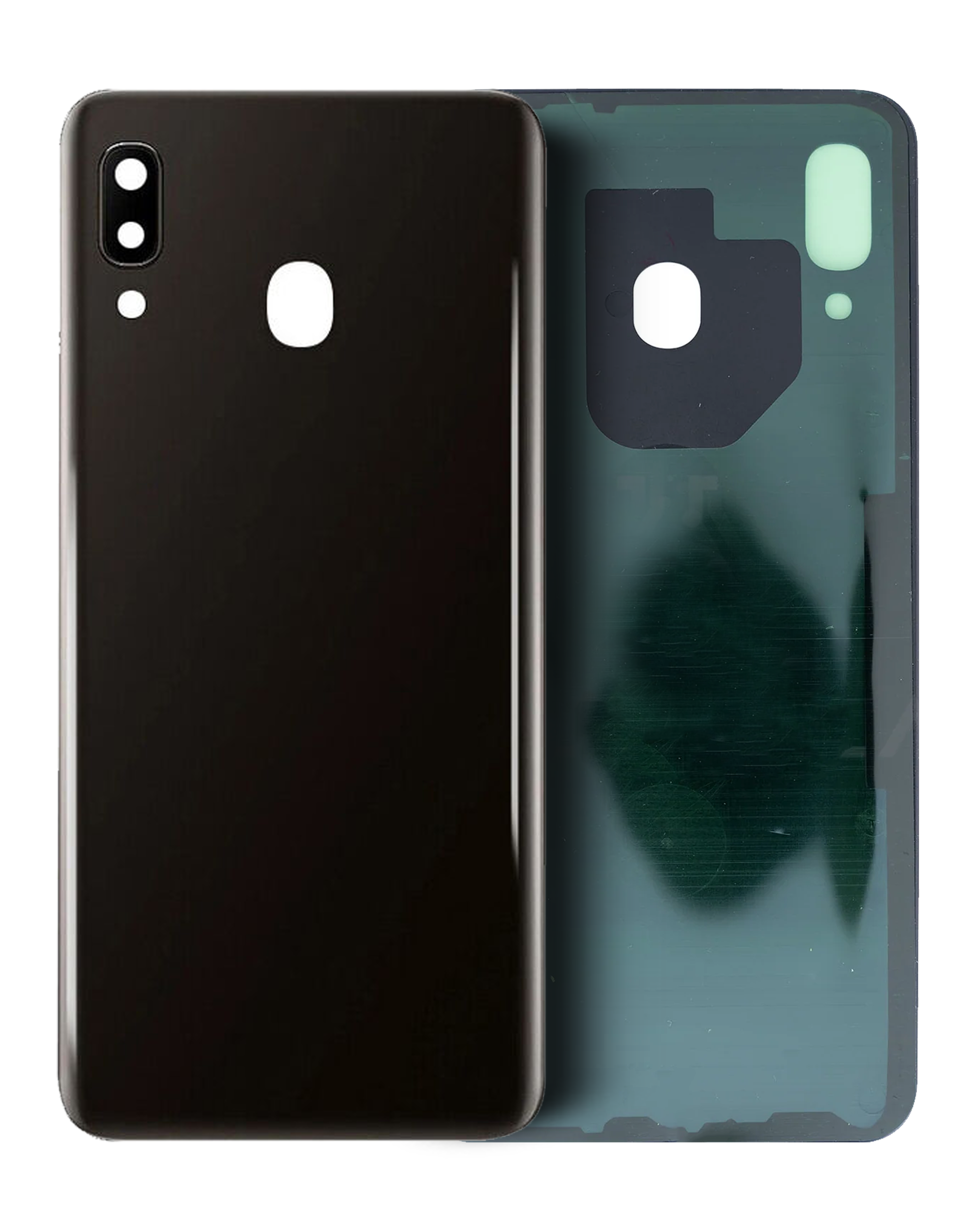 Back Cover Glass With Camera Lens Compatible Samsung Galaxy A20 (A205 / 2019) (Black) (Service Pack)
