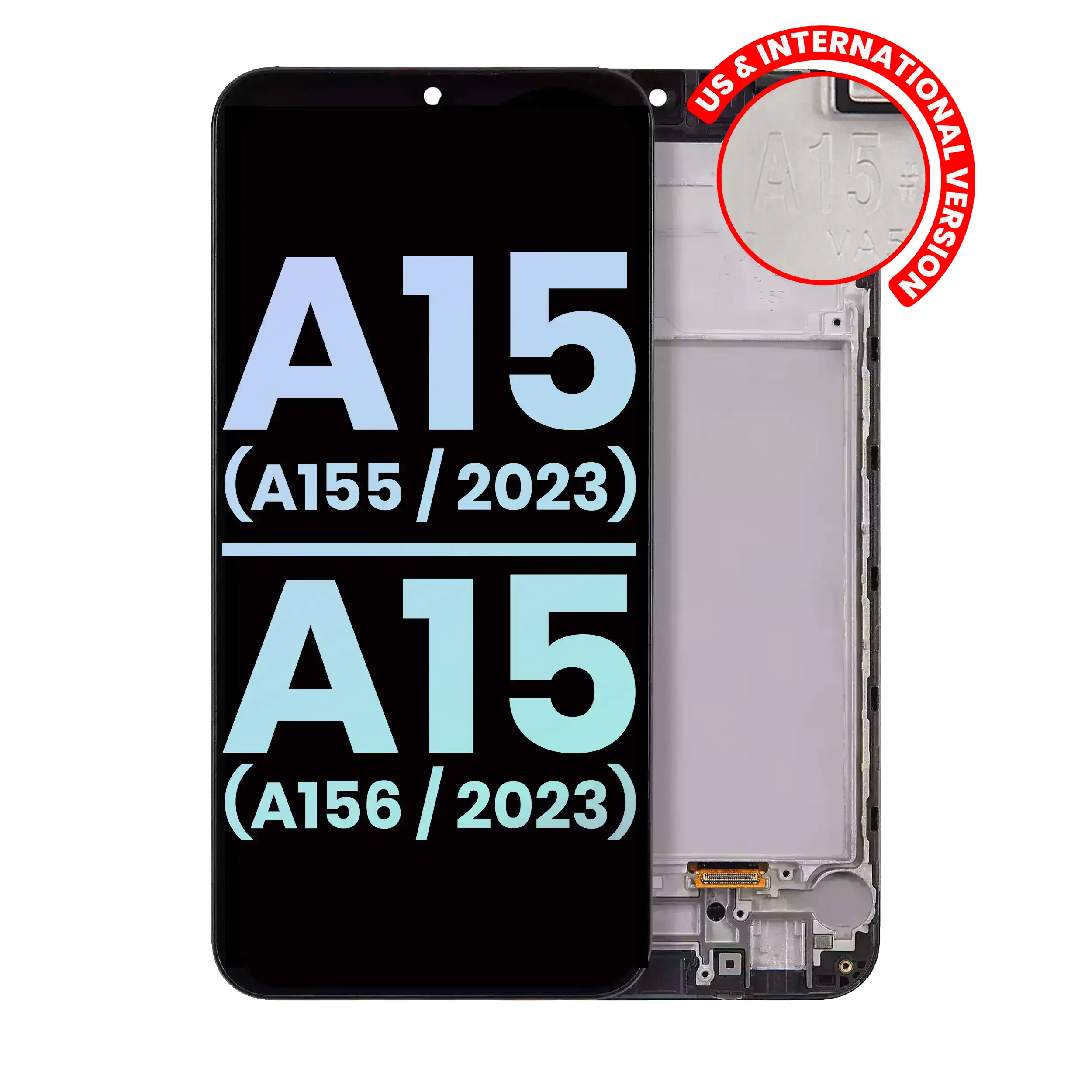 Oled Assembly With Frame Compatible For Samsung Galaxy A15 4G (A155 / 2023) / A15 5G (A156 / 2023) (Us & International) (Service Pack) (All Colors)