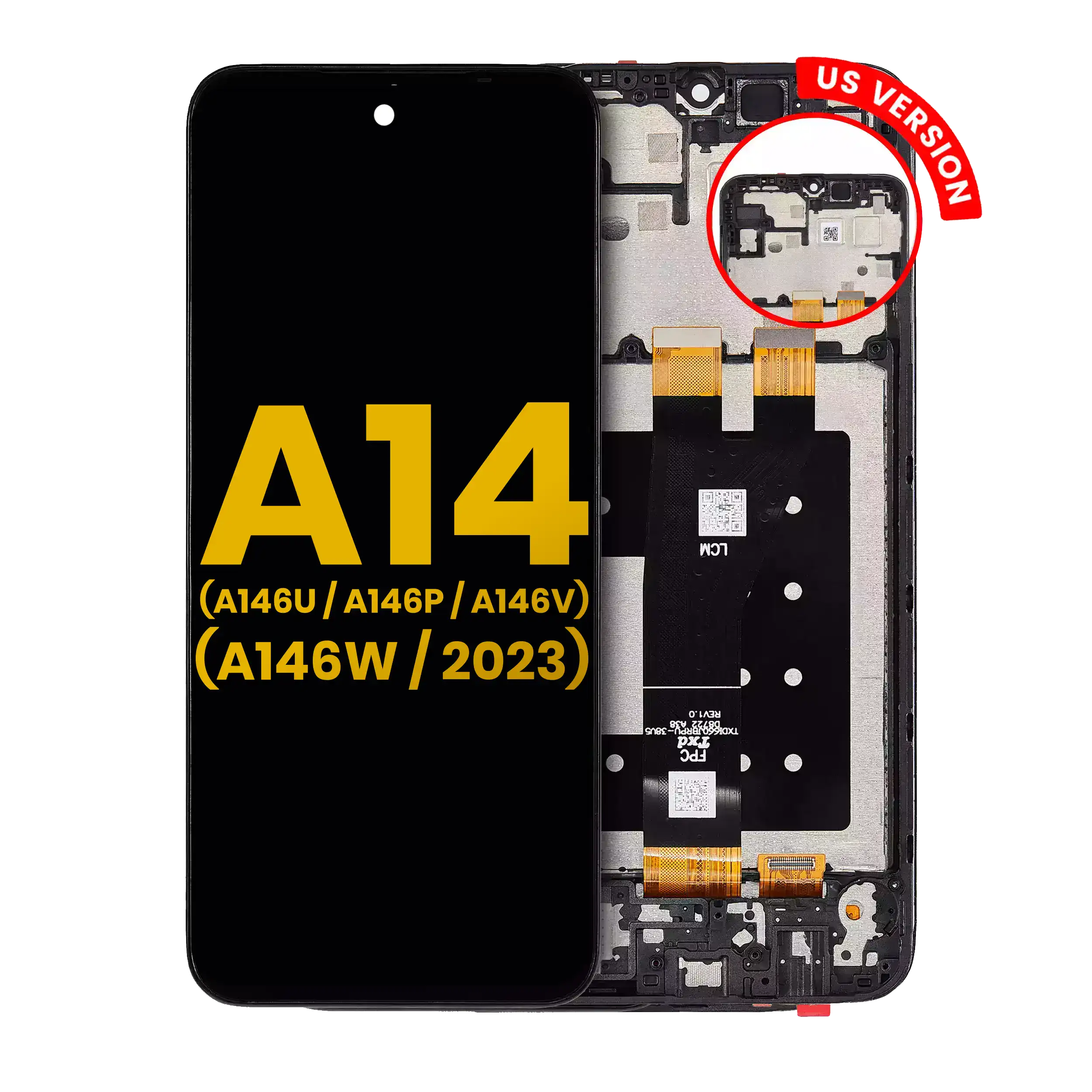 Lcd Assembly With Frame Compatible For Samsung Galaxy A14 5G (A146U / A146P / A146V / A146W / 2023) (Us Version) (Refurbished) (All Colors)