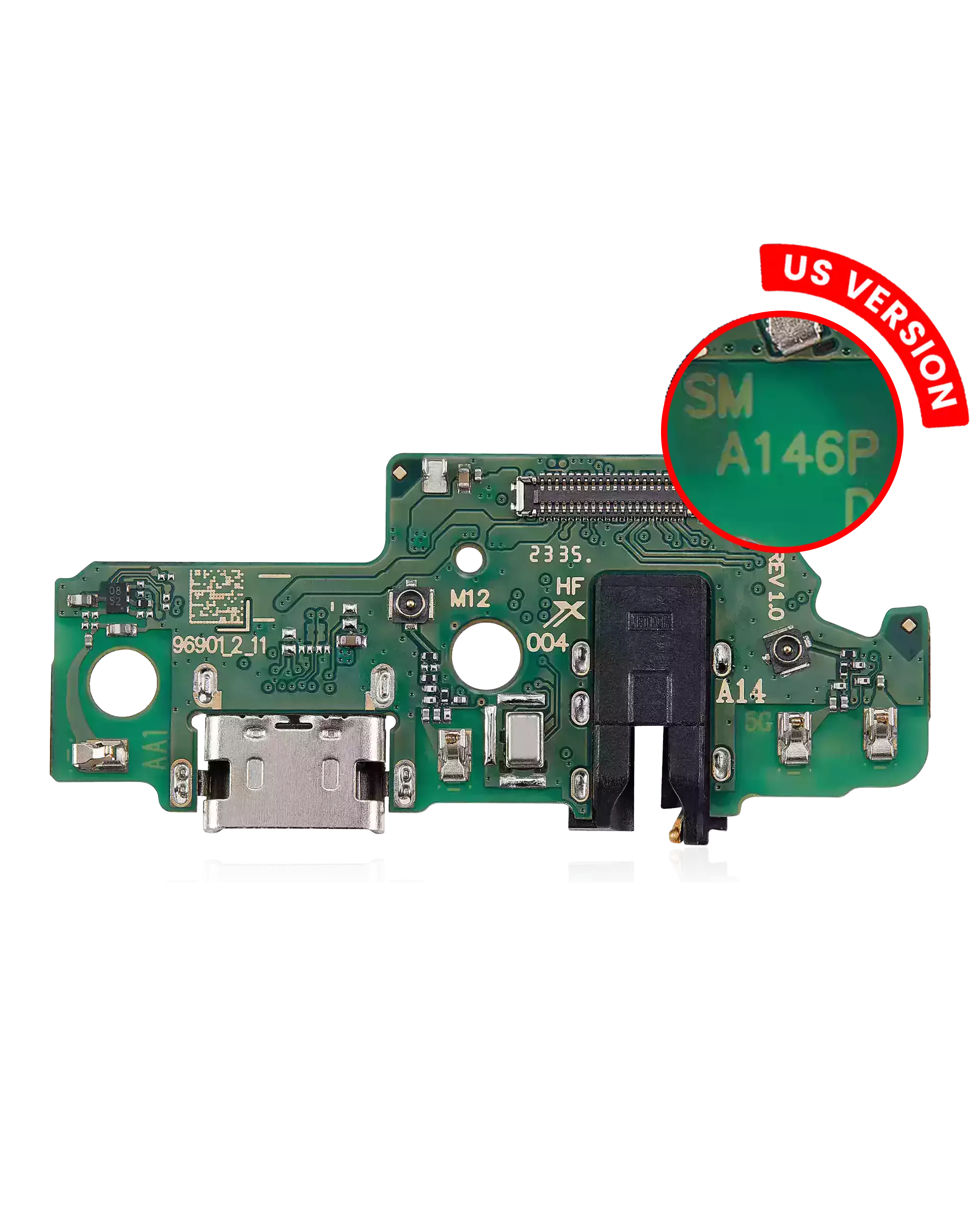 Charging Port Board With Headphone Jack Compatible For Samsung Galaxy A14 5G (A146P / U / 2023) (Us Version) (Aftermarket Plus)