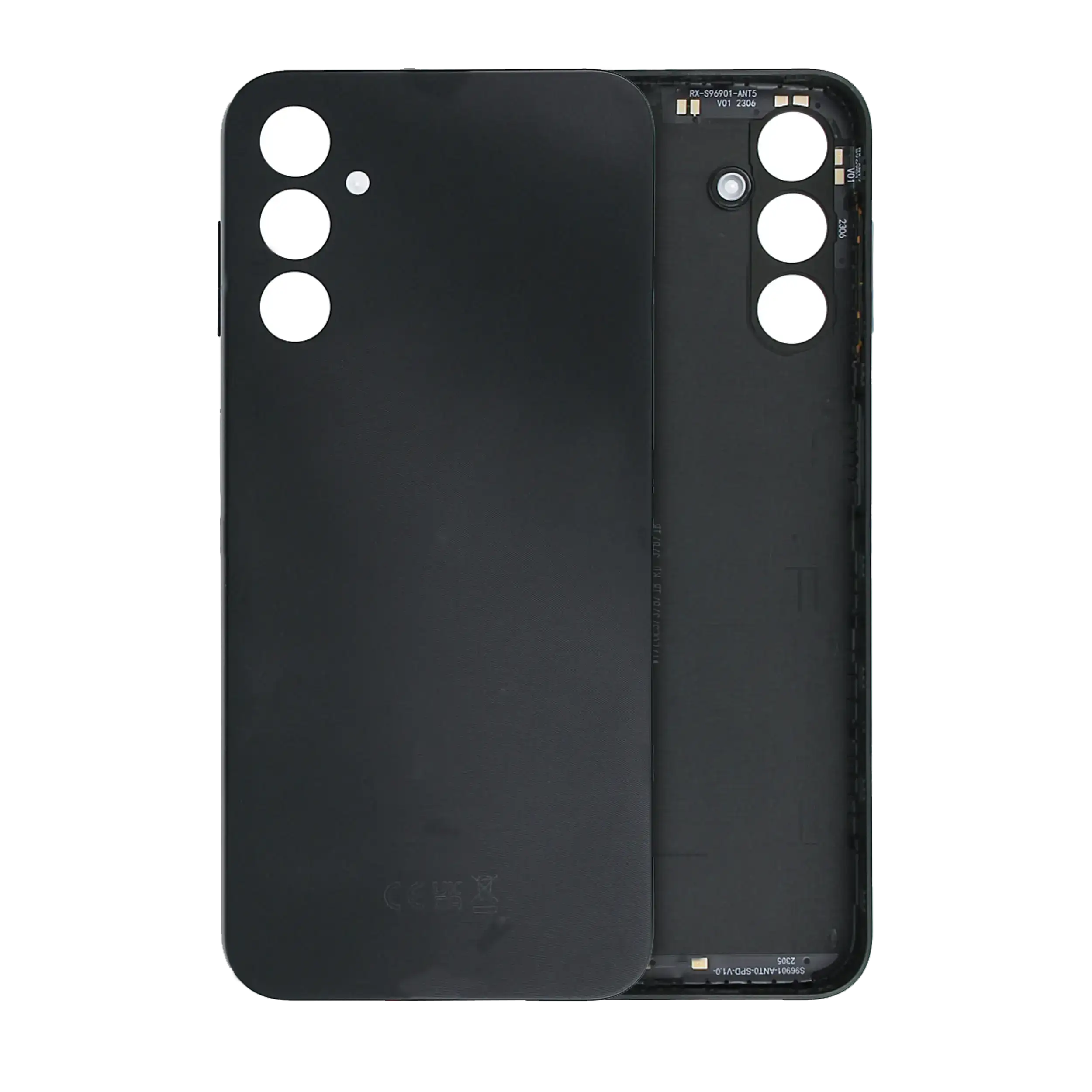 Back Cover Glass Compatible For Samsung Galaxy A14 5G (A146 / 2023) (Service Pack) (Black)
