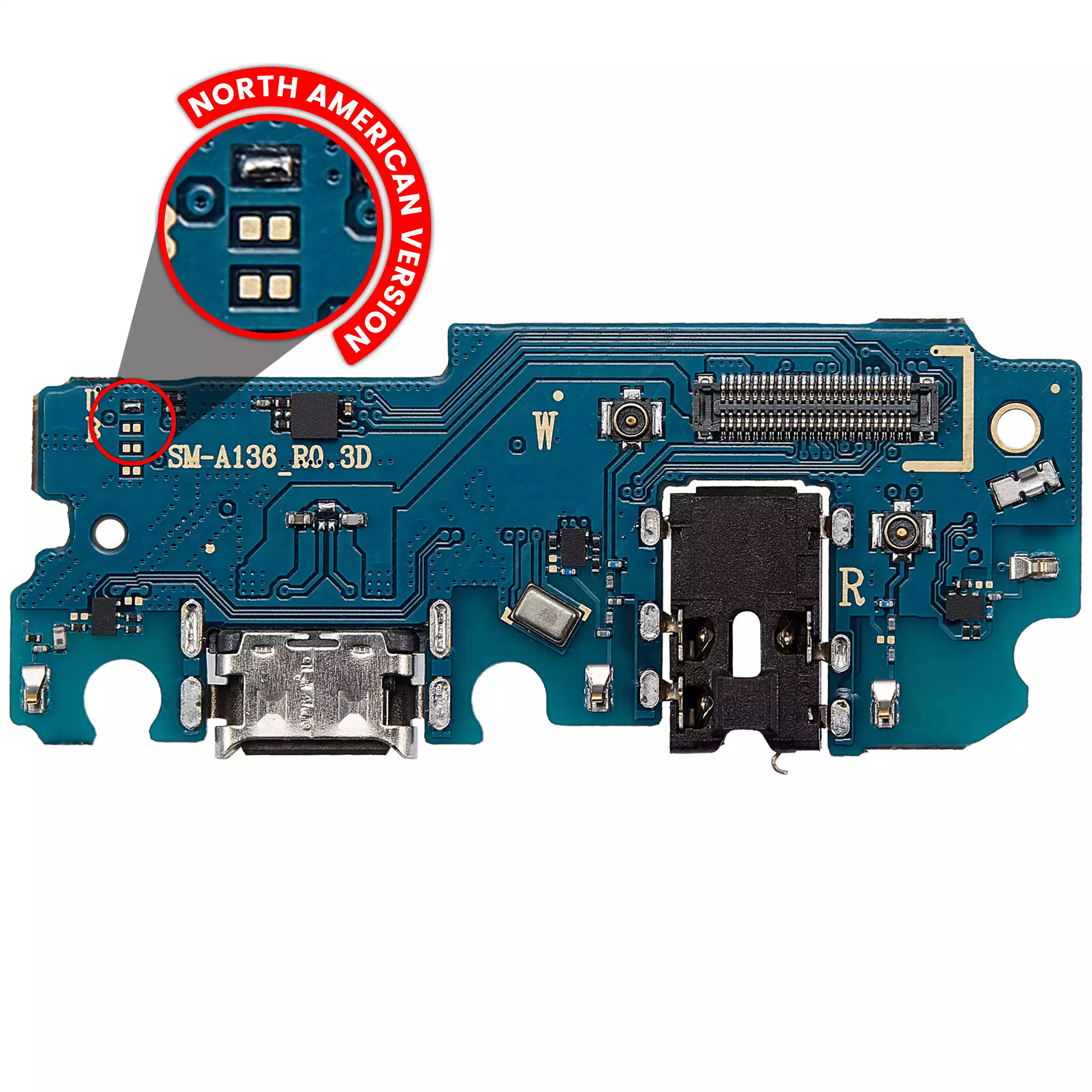 Charging Port Board With Headphone Jack Compatible For Samsung Galaxy A13 5G (A136 / 2021) (Us Version)  (Premium)