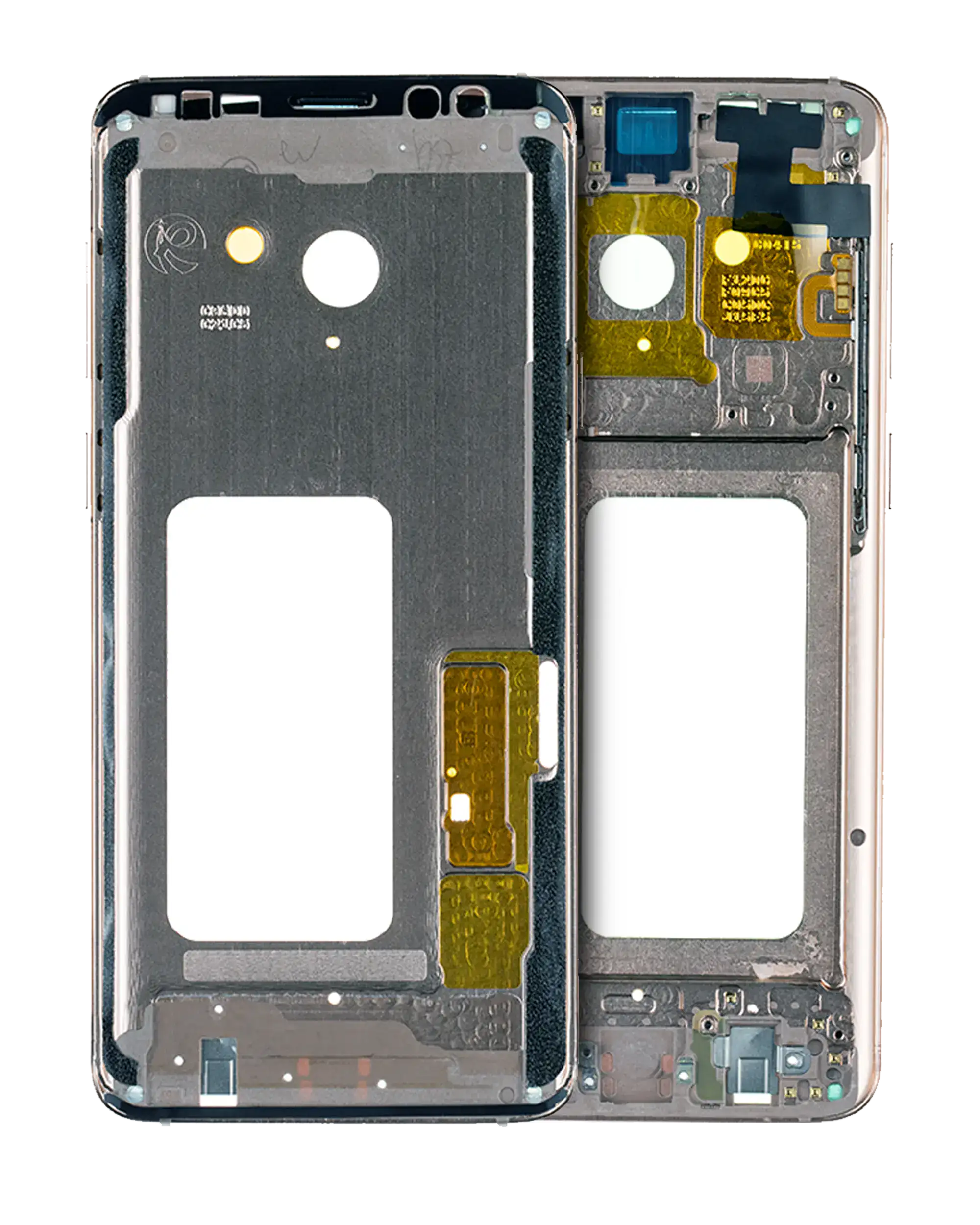 Mid-Frame Housing Compatible For Samsung Galaxy S9 Plus (With Small Parts) (Sunrise Gold Frame)