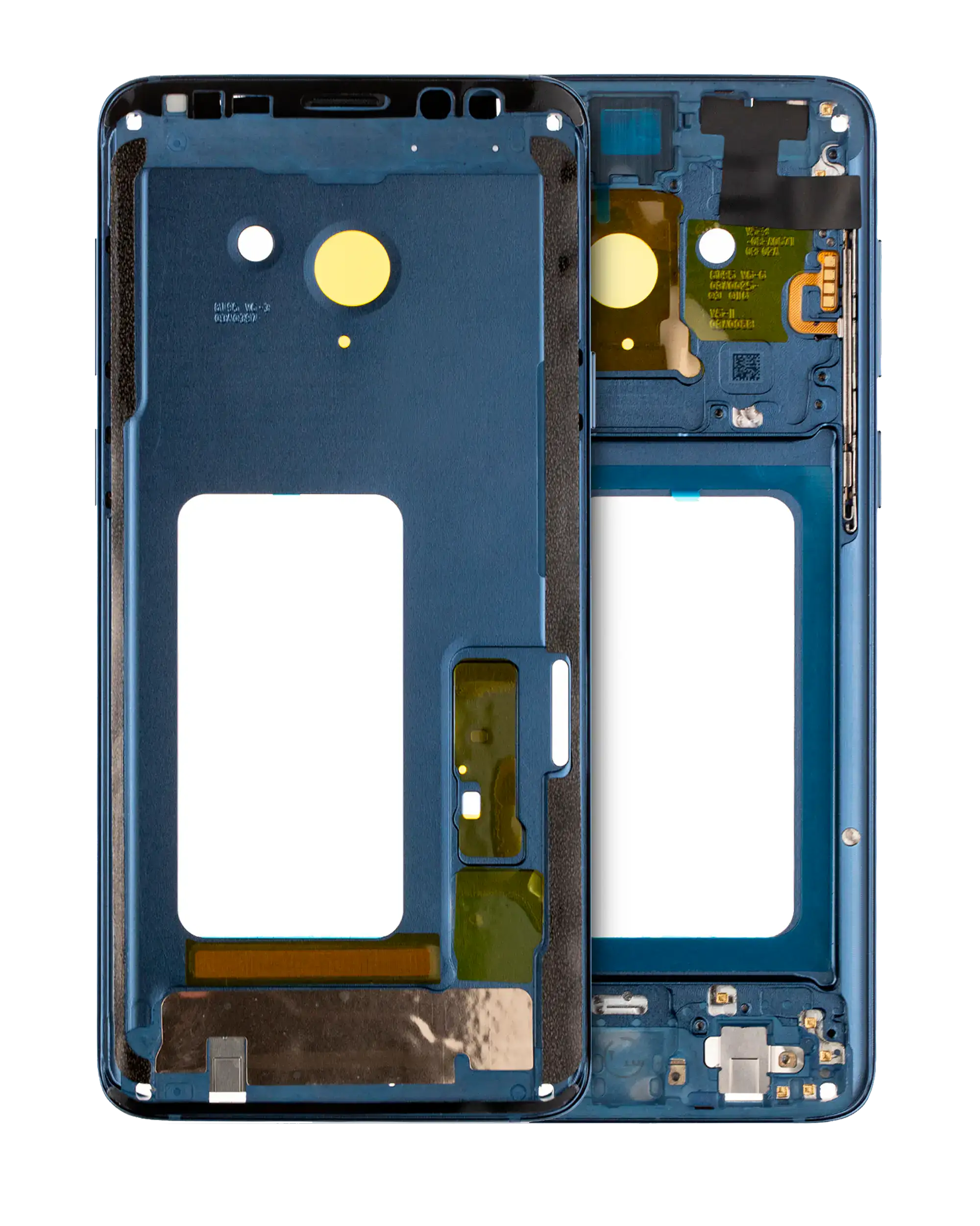 Mid-Frame Housing Compatible For Samsung Galaxy S9 Plus (With Smallparts) (Coral Blue Frame)