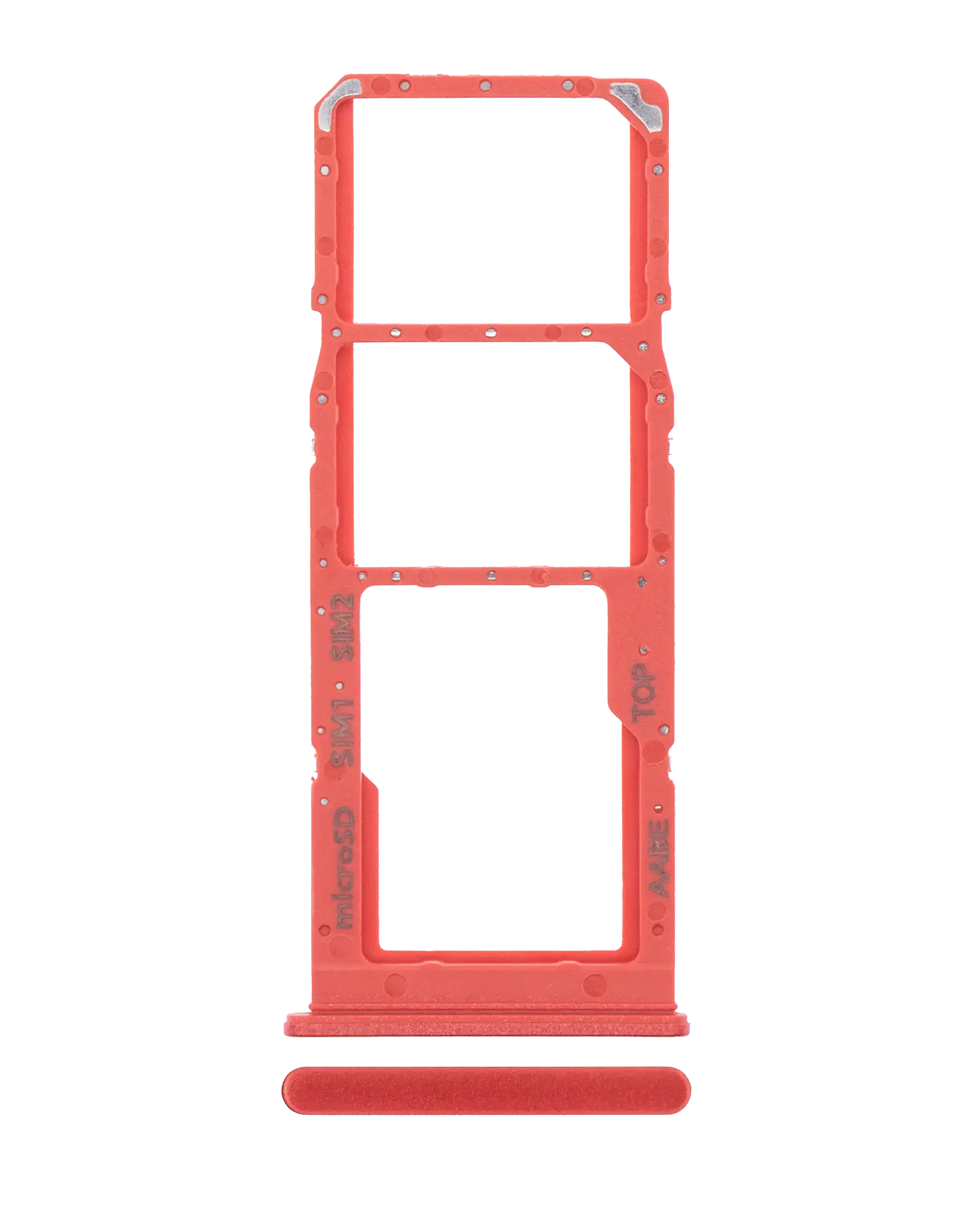 Dual Sim Card Tray Compatible For Samsung Galaxy A12 (A125 / 2020) (Red)