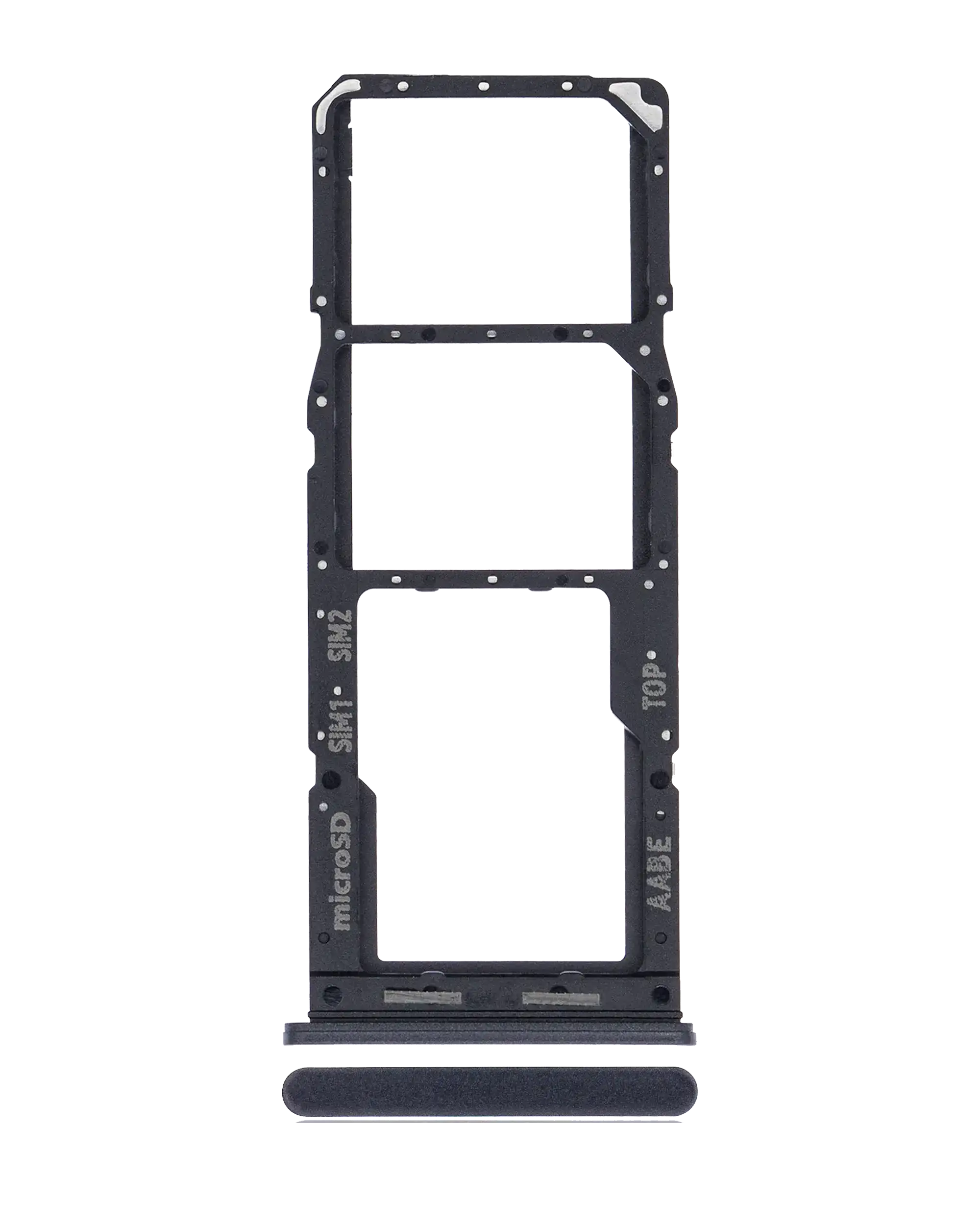 Dual Sim Card Tray Compatible For Samsung Galaxy A12 (A125 / 2020) (Black)